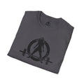 Unisex Softstyle T-Shirt - Black Distressed Logo - Plain Back (BEST SELLER)
