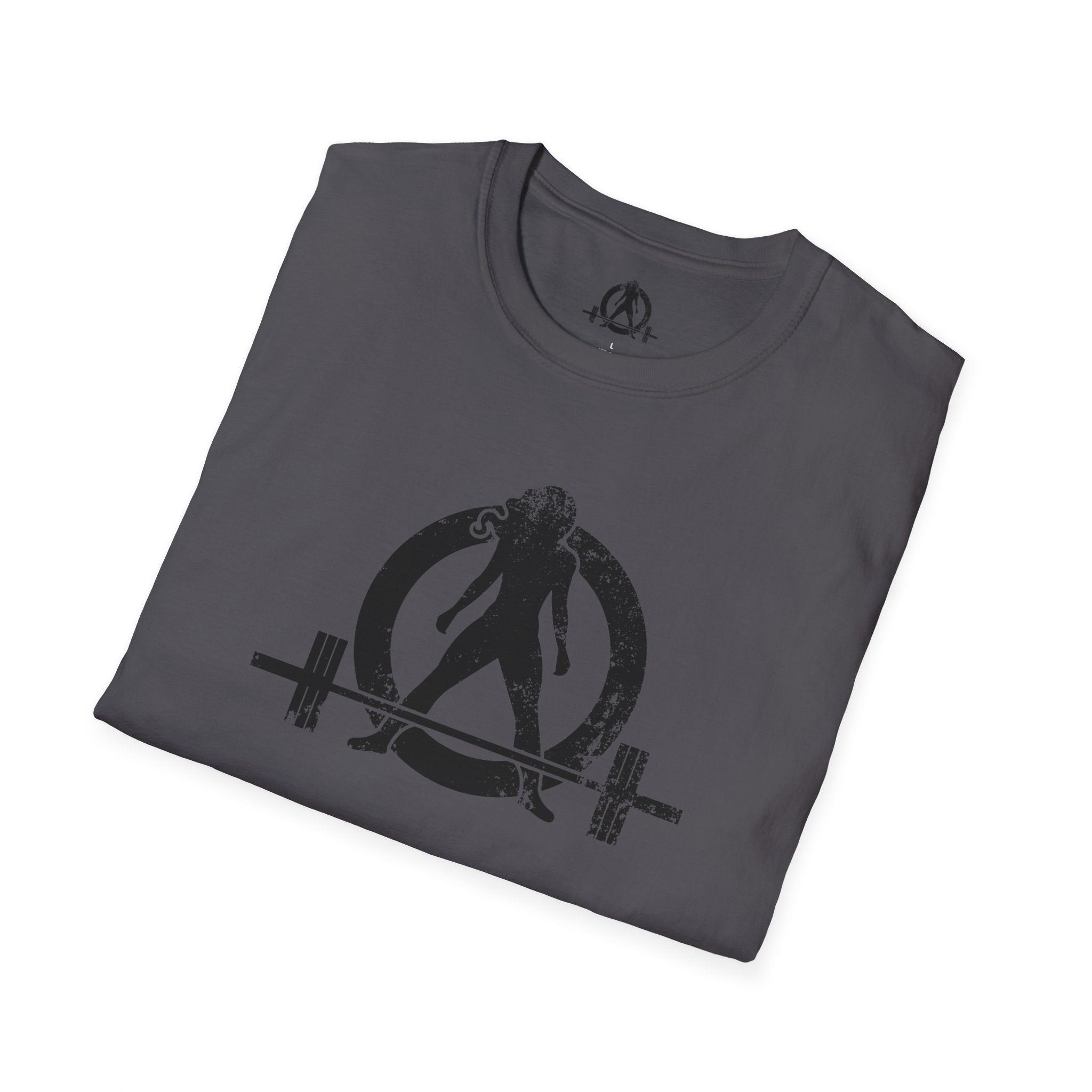 Unisex Softstyle T-Shirt - Black Distressed Logo - Plain Back (BEST SELLER)