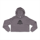 Stylish Women's Cropped Hoodie - Black Classic Logo