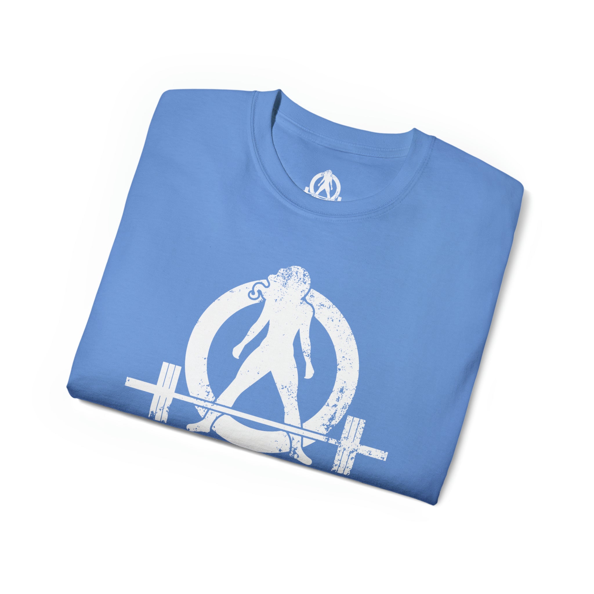 Strong Not Skinny - Unisex Ultra Cotton Tee - White Distressed Logo