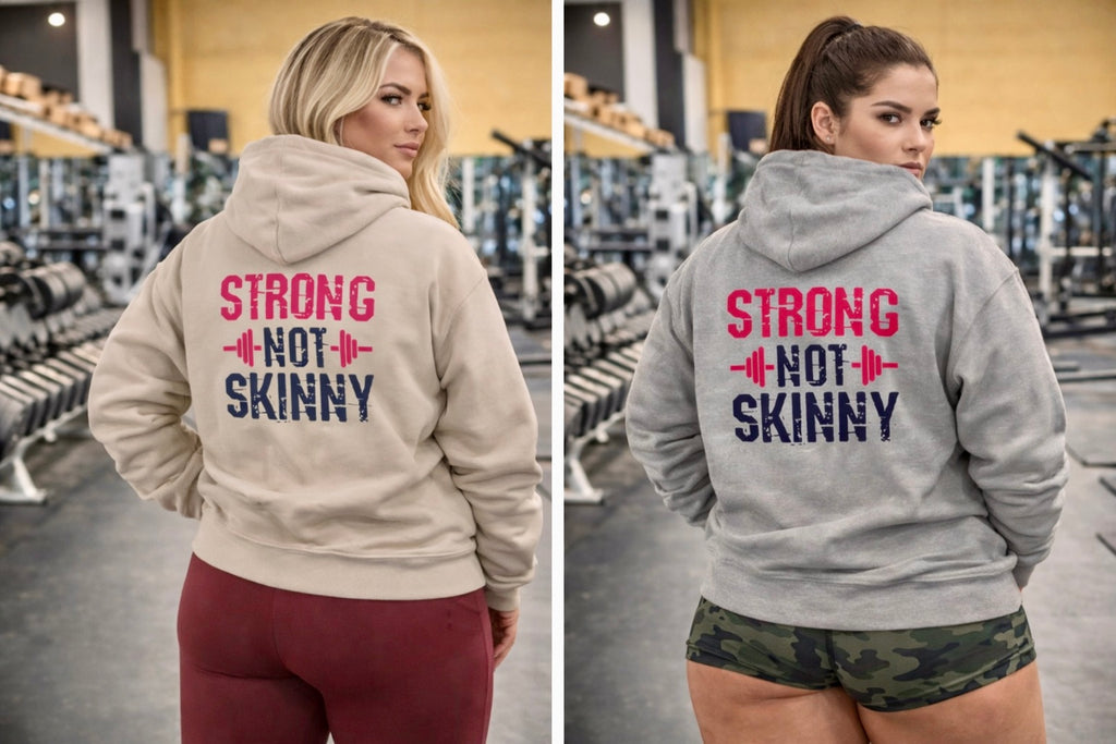Strong Not Skinny – Unisex Heavy Blend™ Hooded Sweatshirt (Color Distressed Logo)