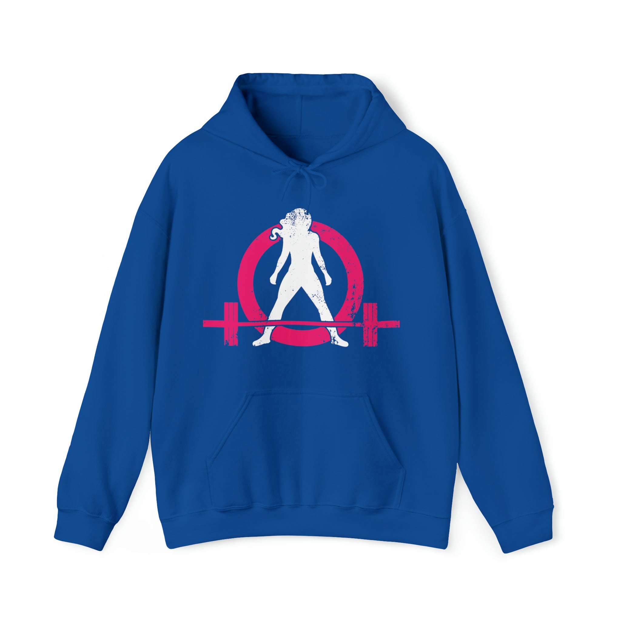 Classic Hoodie (Best Seller) - Unisex Heavy Blend Hooded Sweatshirt - Color Distressed Logo - Plain Back