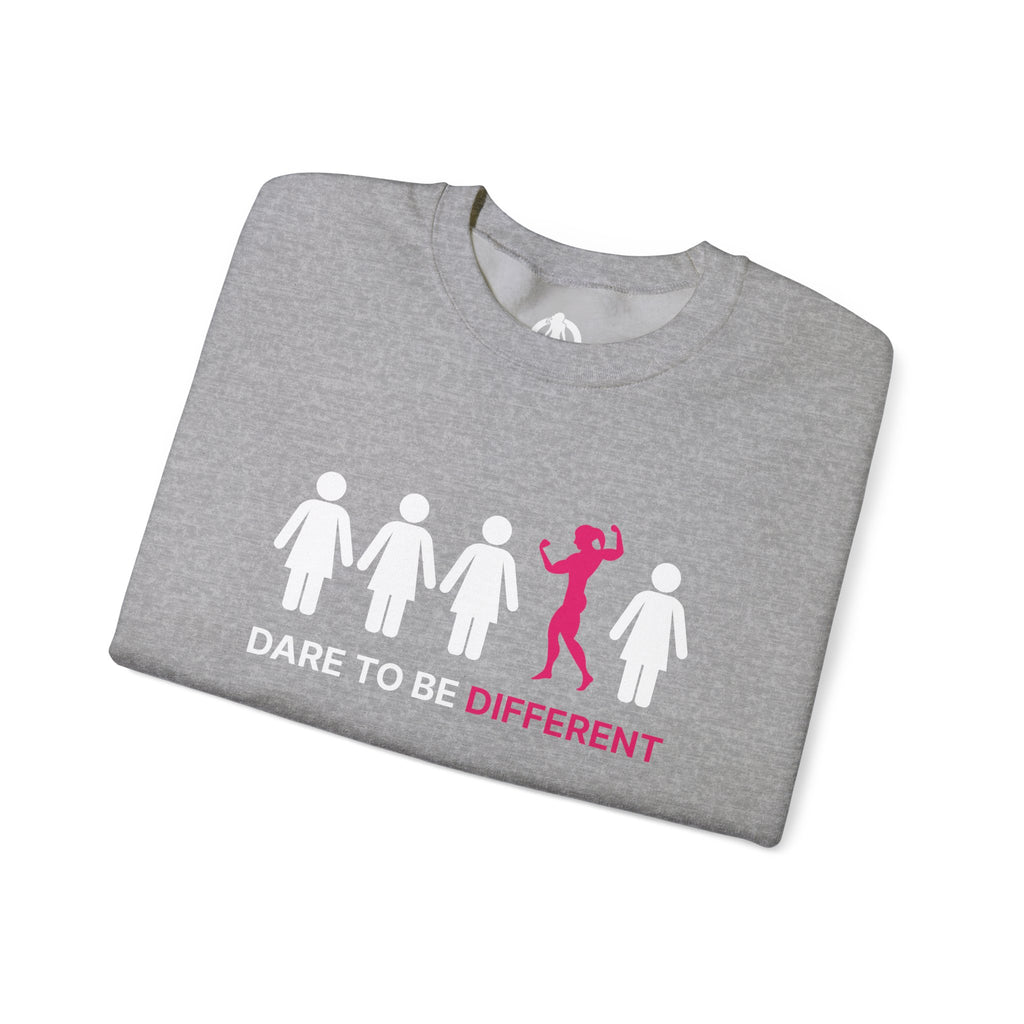 Dare To Be Different - Flex - Unisex Heavy Blend™ Crewneck Sweatshirt - Front  Logo Plain Back