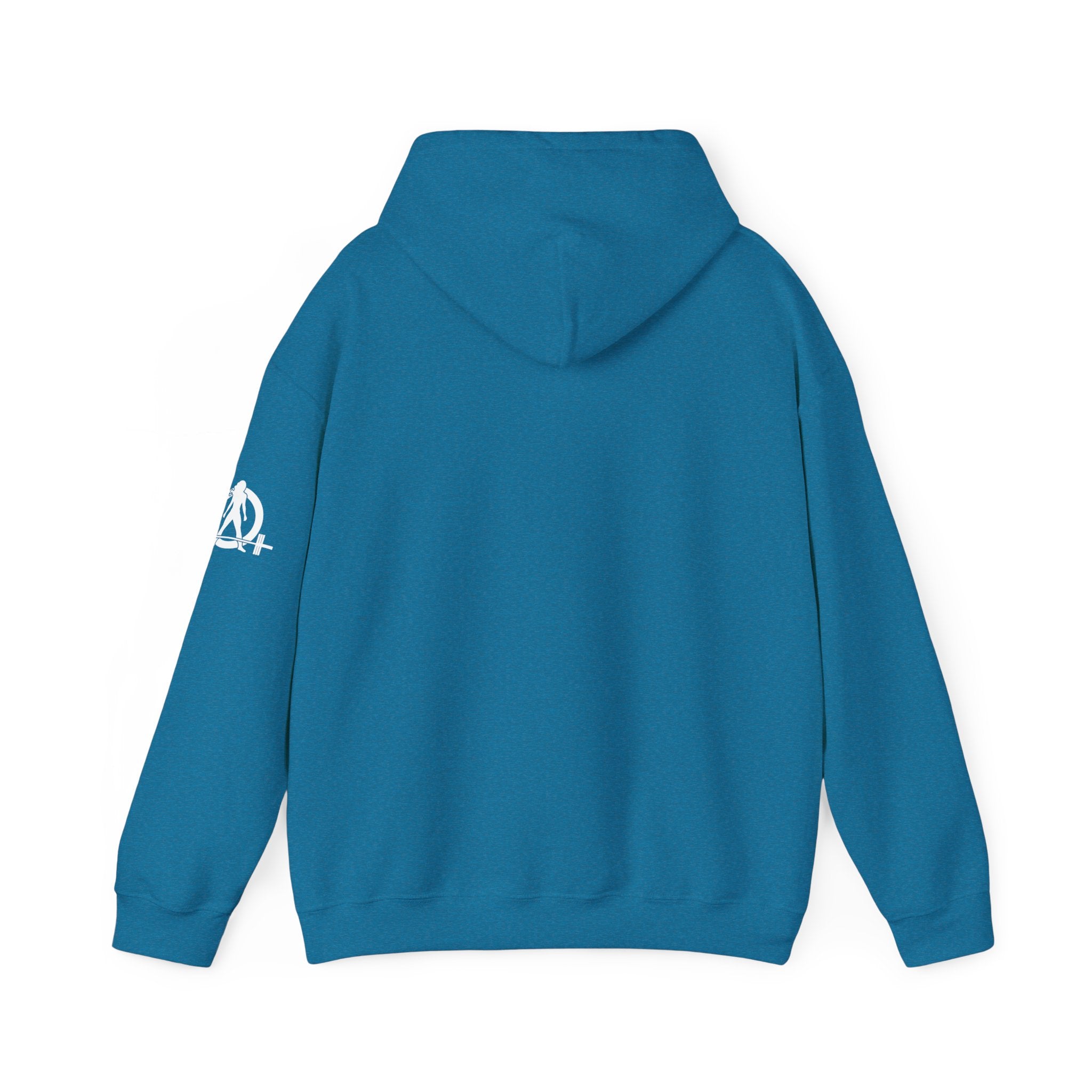 45 + 45 = 135  - Unisex Heavy Blend Hooded Sweatshirt  - White Print on Front & Arm