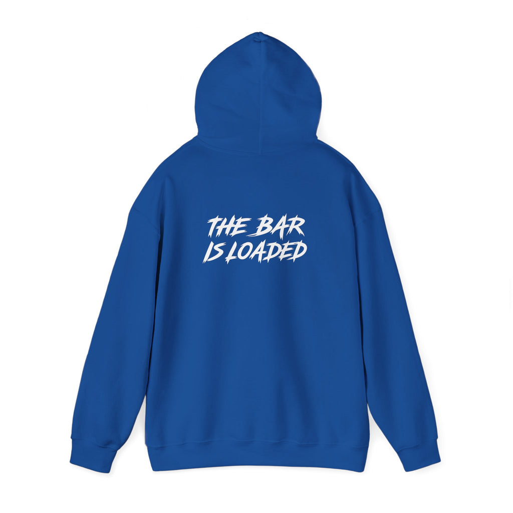 The Bar Is Loaded - Unisex Heavy Blend Hooded Sweatshirt - White Logo