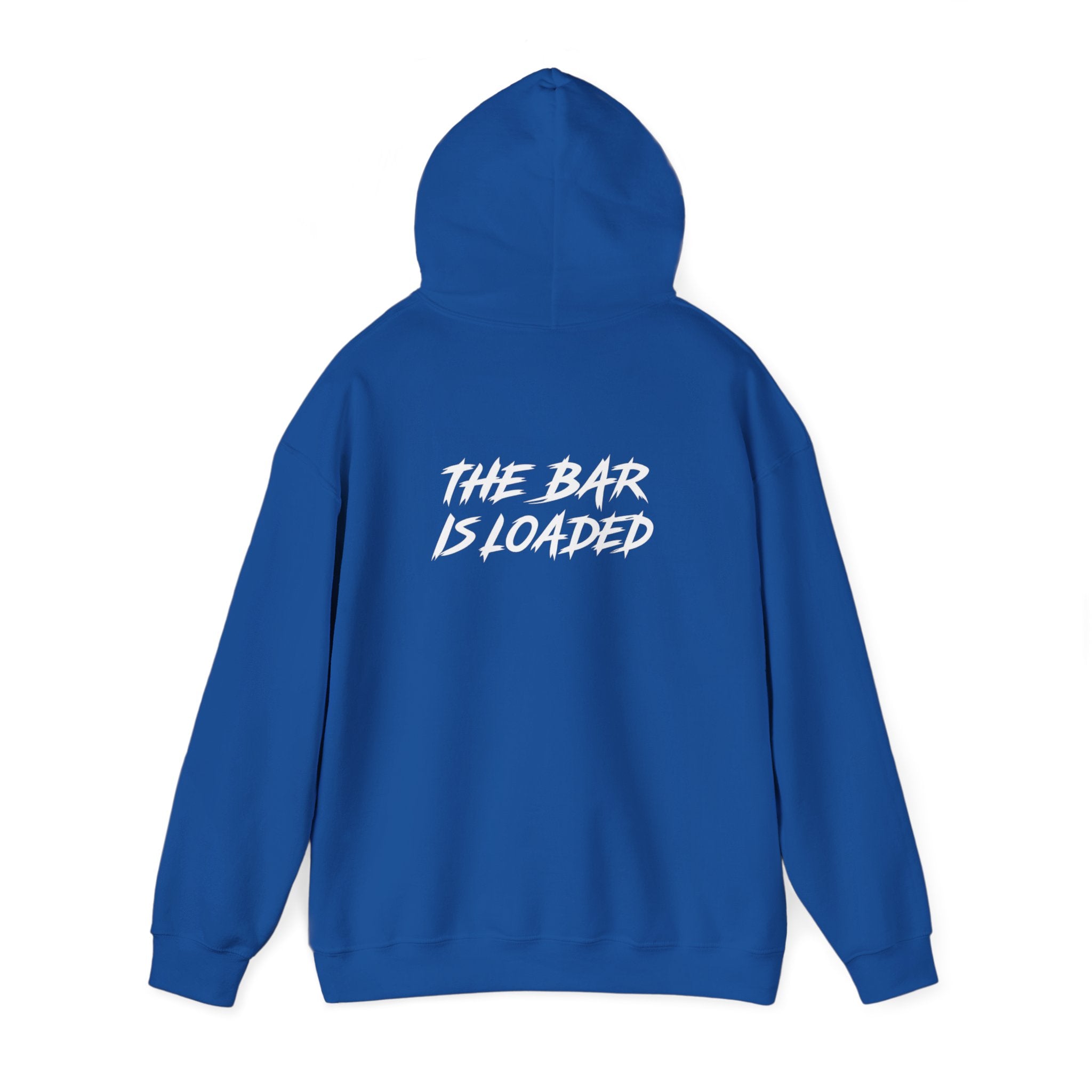 The Bar Is Loaded - Unisex Heavy Blend Hooded Sweatshirt - White Logo