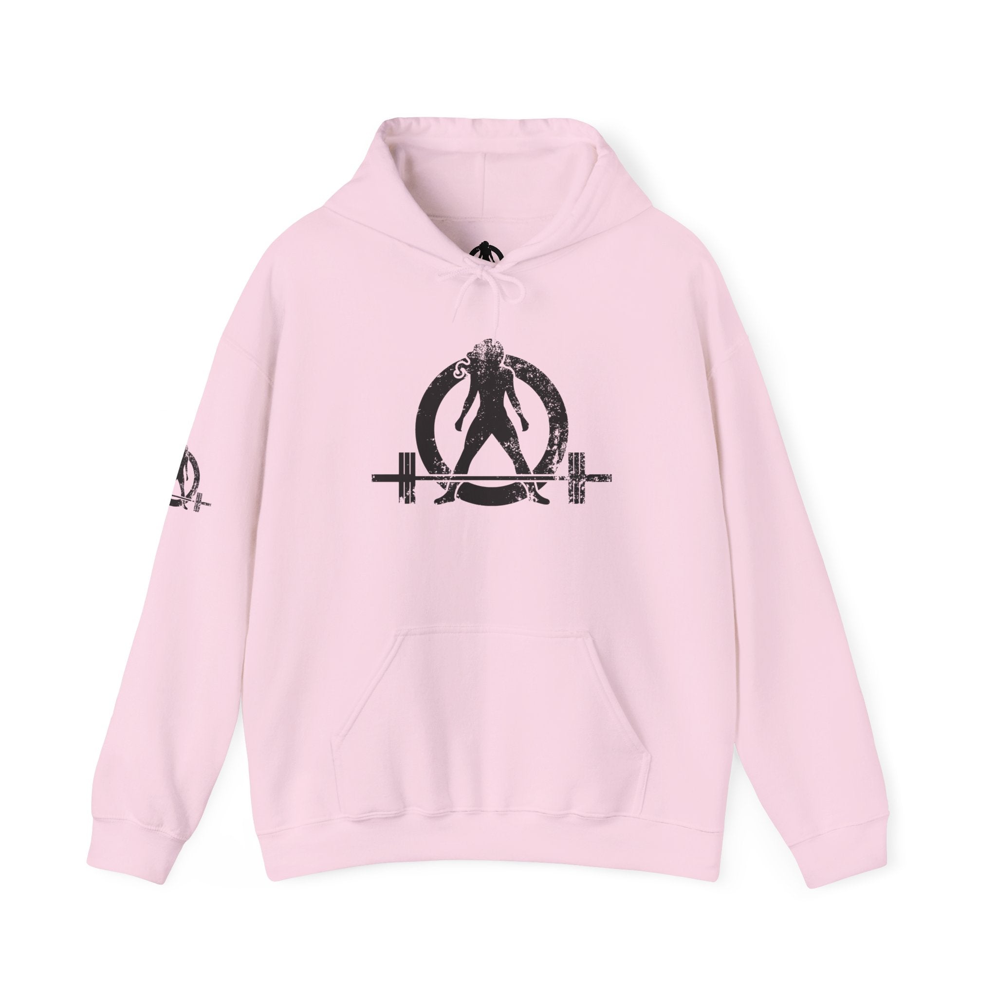 WWLW “Squat • Bench • Deadlift • Repeat” Hoodie - Black Logo Back