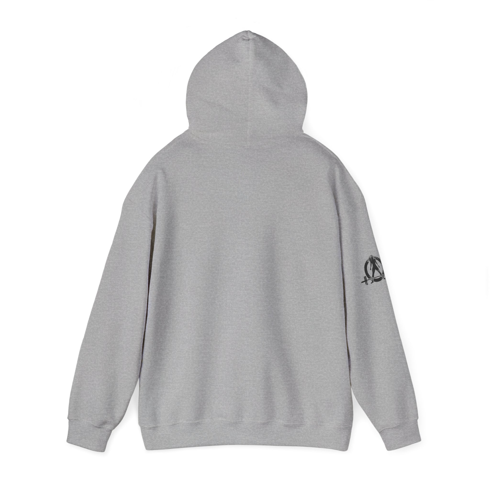 WWLW “Squat • Bench • Deadlift • Repeat” Hoodie - Front Dark Logo Plain Back
