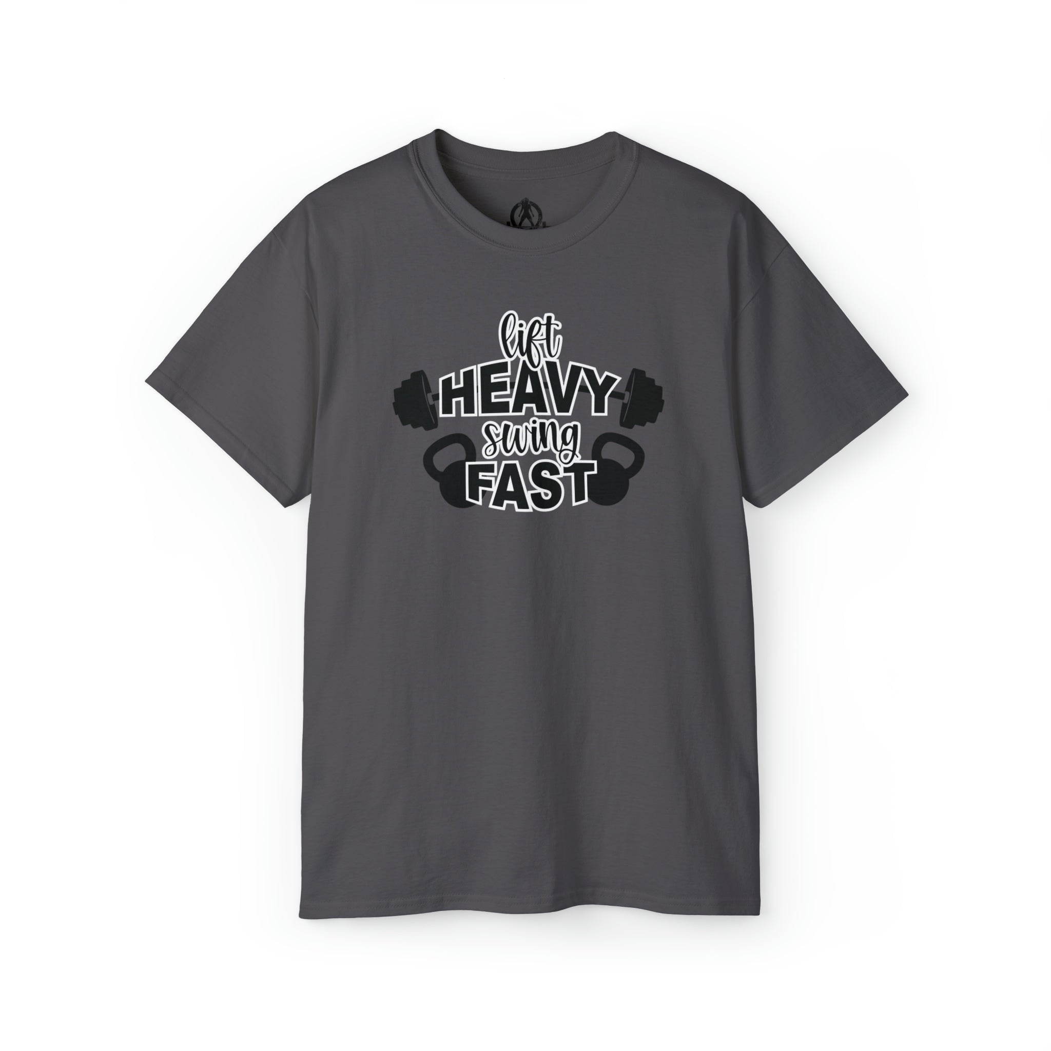 Lift Heavy Swing Fast - Unisex Ultra Cotton Tee - Black Logo