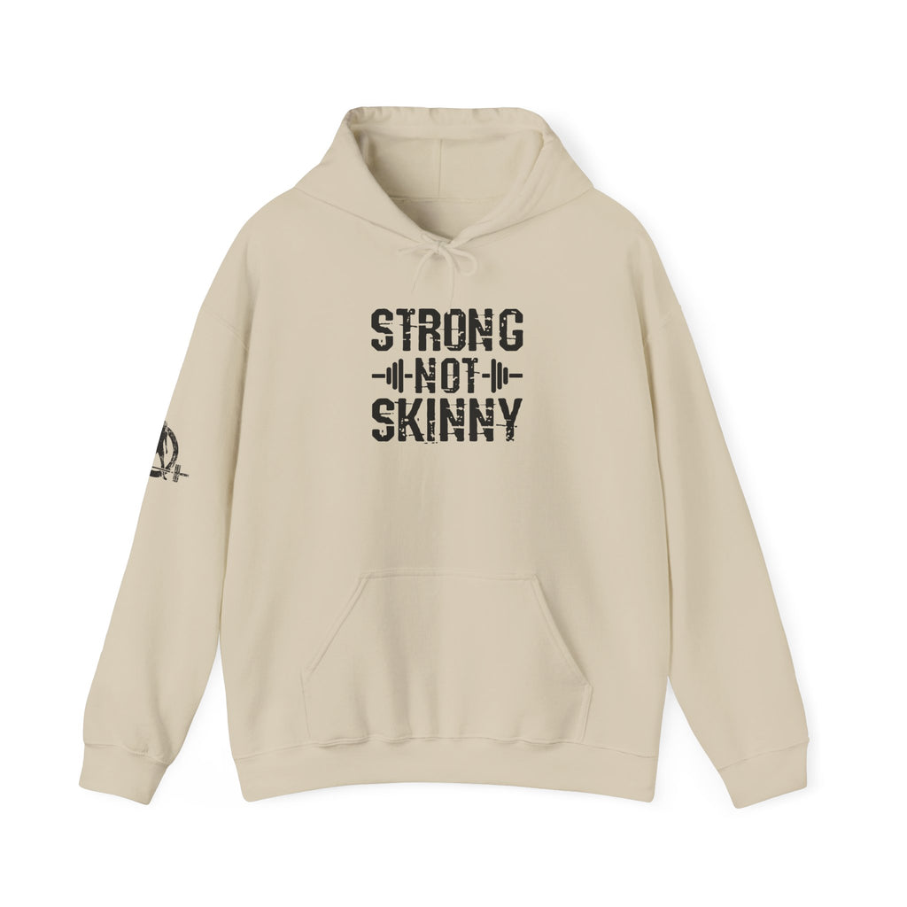 Strong Not Skinny - Unisex Heavy Blend Hooded Sweatshirt - Black Front & Arm Logo