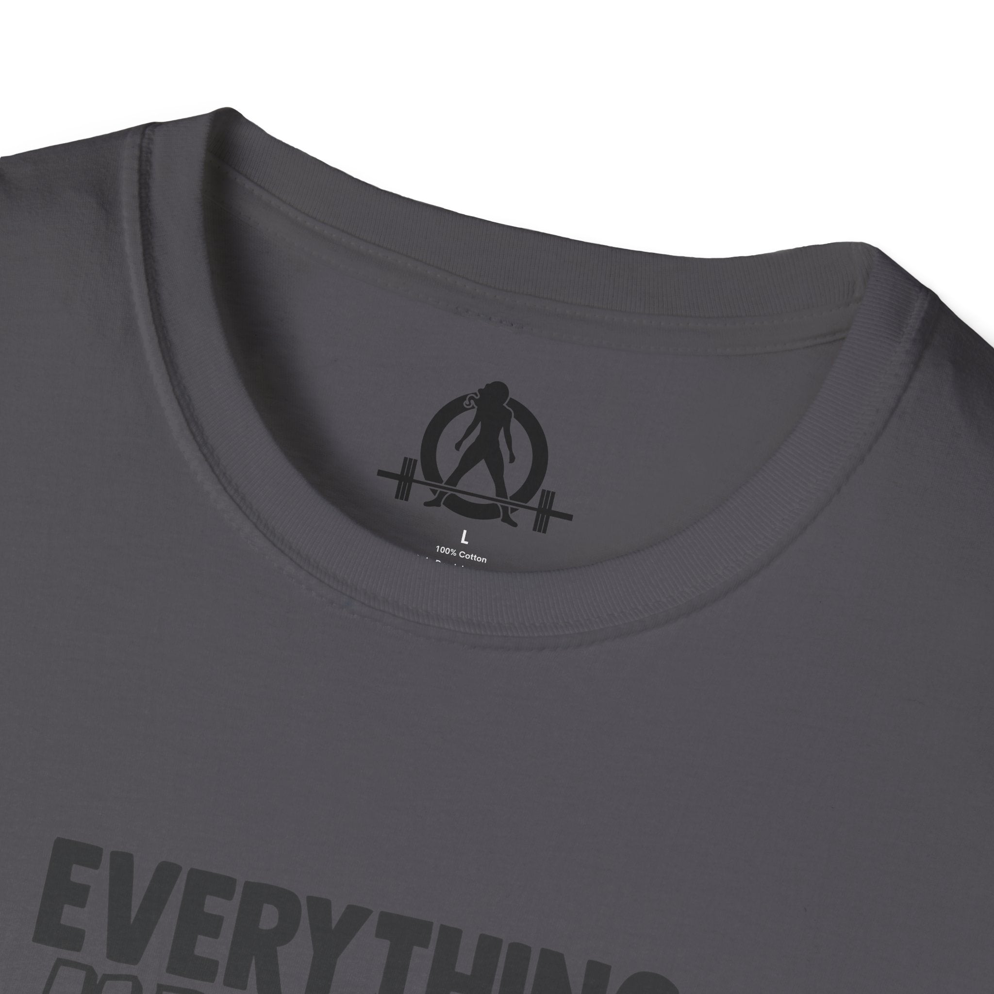 Everything Hurts & I'm Hungry - Unisex Softstyle T-Shirt - Black Print on Front Plain Back