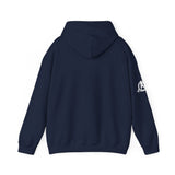 Lift Like.A Girl - Unisex Heavy Blend Hooded Sweatshirt - White Logo on Front & Right Sleeve
