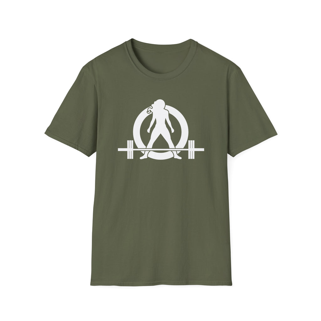 I Workout To Burn Off The Crazy - Unisex Softstyle T-Shirt - White Logo Front & Back