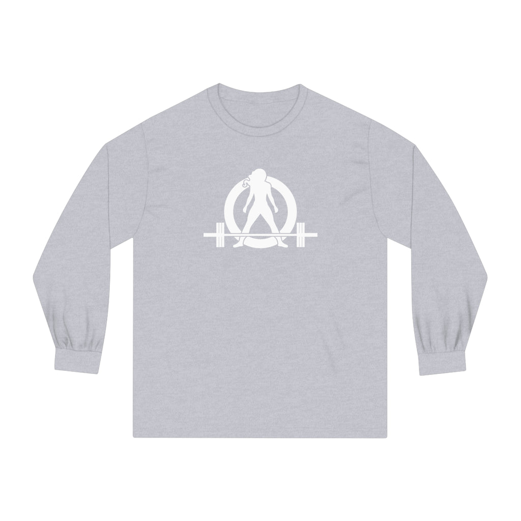 45 + 45 = 135 - Unisex Classic Long Sleeve T-Shirt - White Print on Front & Back