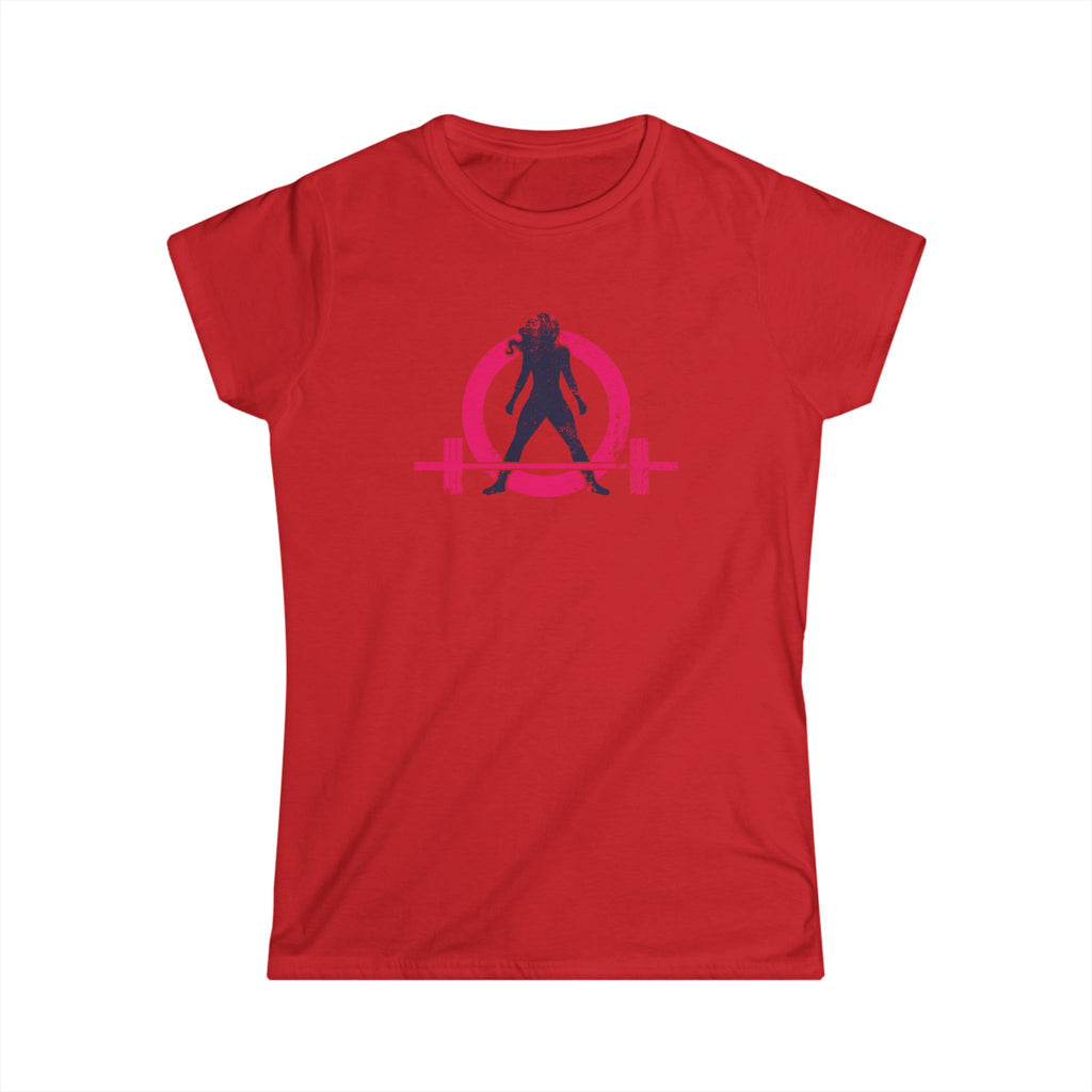 Strong Not Skinny - Women's Softstyle Tee - Distressed Color Logo Front & Back