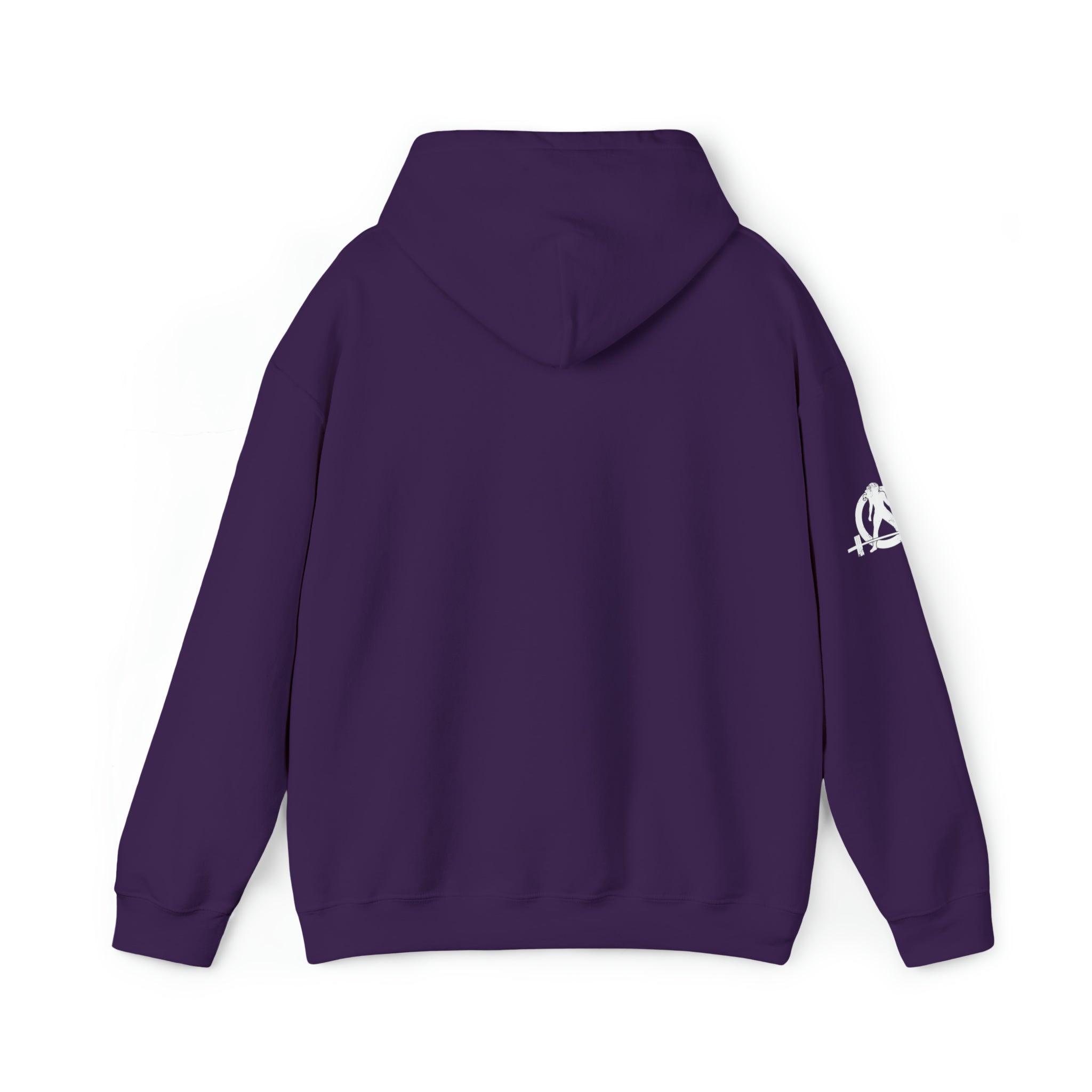 I Could Hip Thrust You - Unisex Heavy Blend Hooded Sweatshirt - White Distressed Logo on Front & Right Sleeve