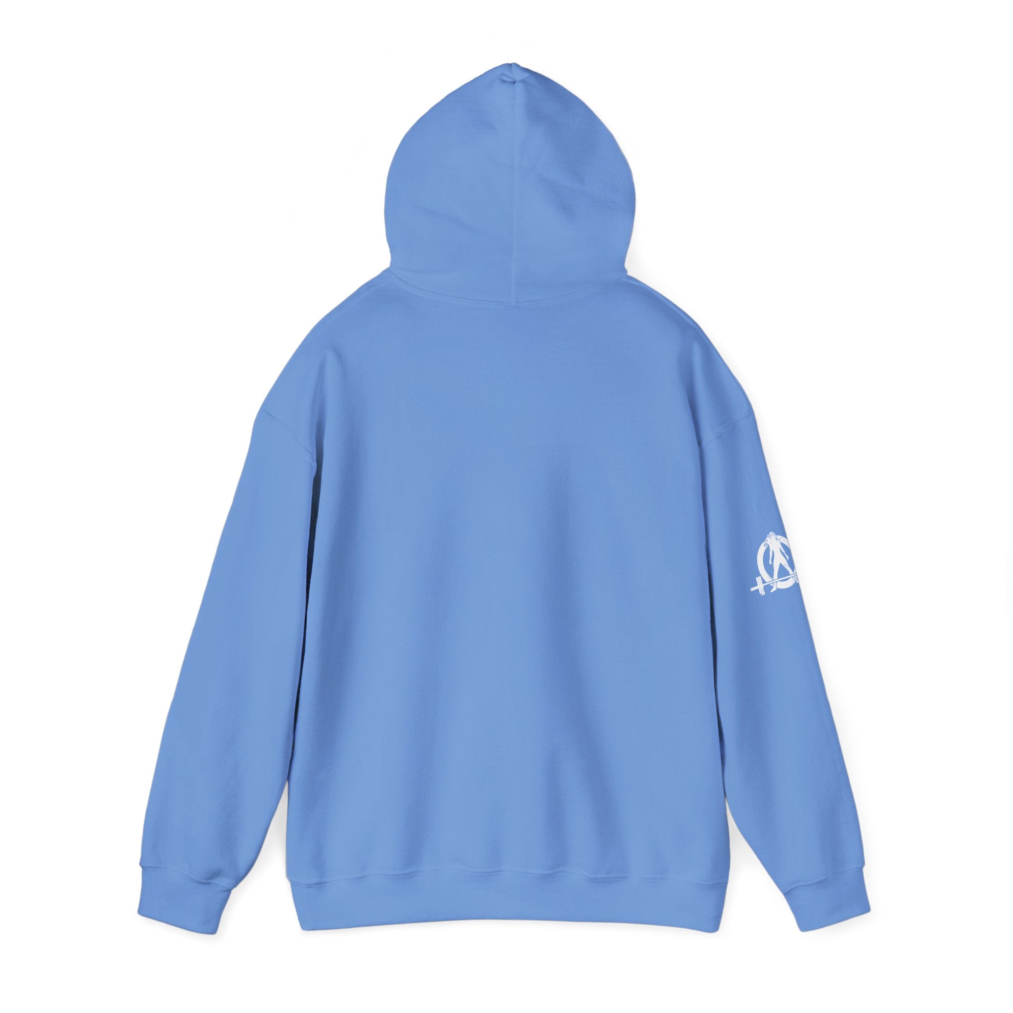 Lift Like.A Girl - Unisex Heavy Blend Hooded Sweatshirt - White Logo on Front & Right Sleeve