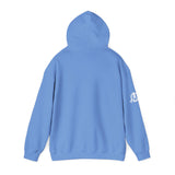 Lift Like.A Girl - Unisex Heavy Blend Hooded Sweatshirt - White Logo on Front & Right Sleeve
