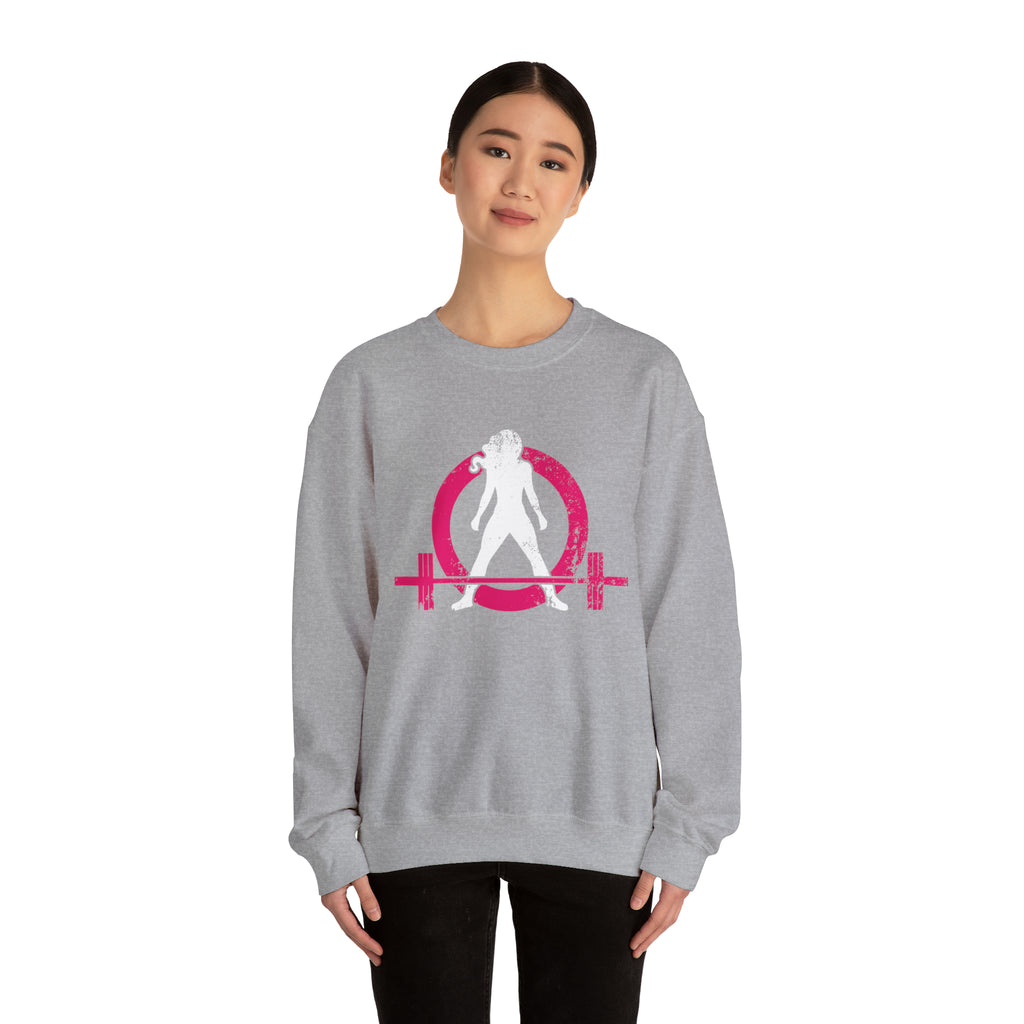 Distressed Logo - Unisex Heavy Blend™ Crewneck Sweatshirt - Inverted Color Logo