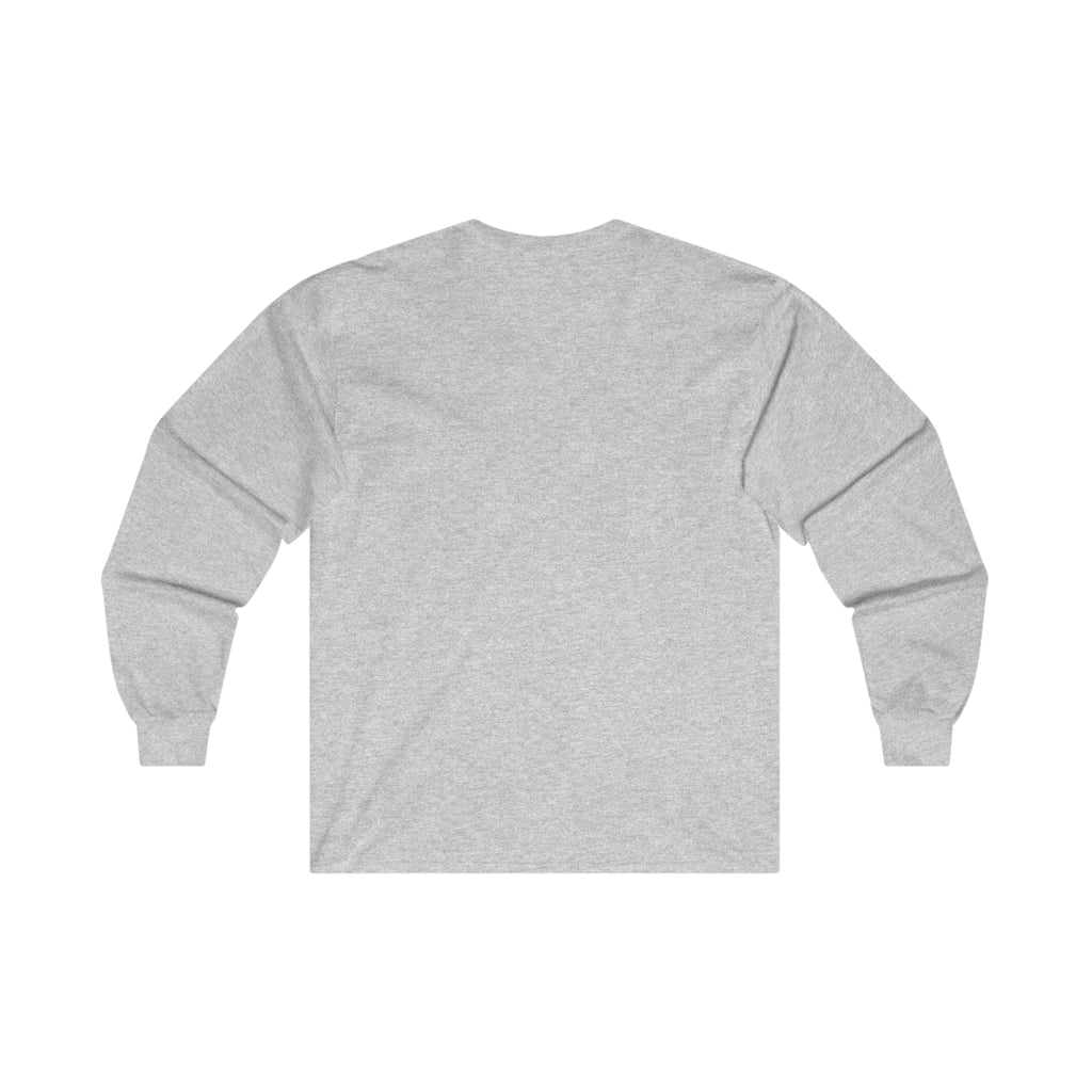 Coffee & Barbells - Unisex Ultra Cotton Long Sleeve Tee - Black Front Logo Plain Back
