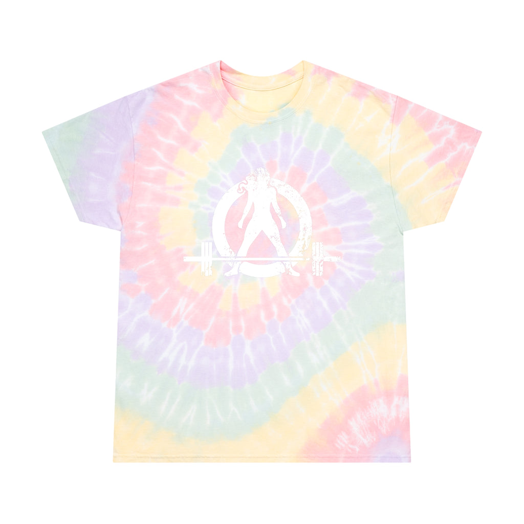 Tie-Dye Tee, Spiral - Distressed White Logo