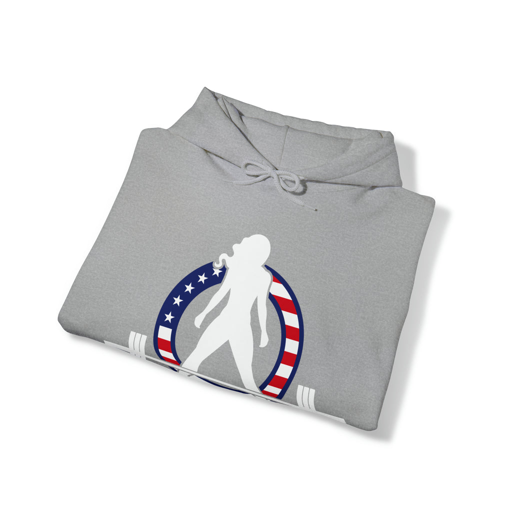 USA Logo - Unisex Heavy Blend Hooded Sweatshirt - USA Logo Dark - Plain Back