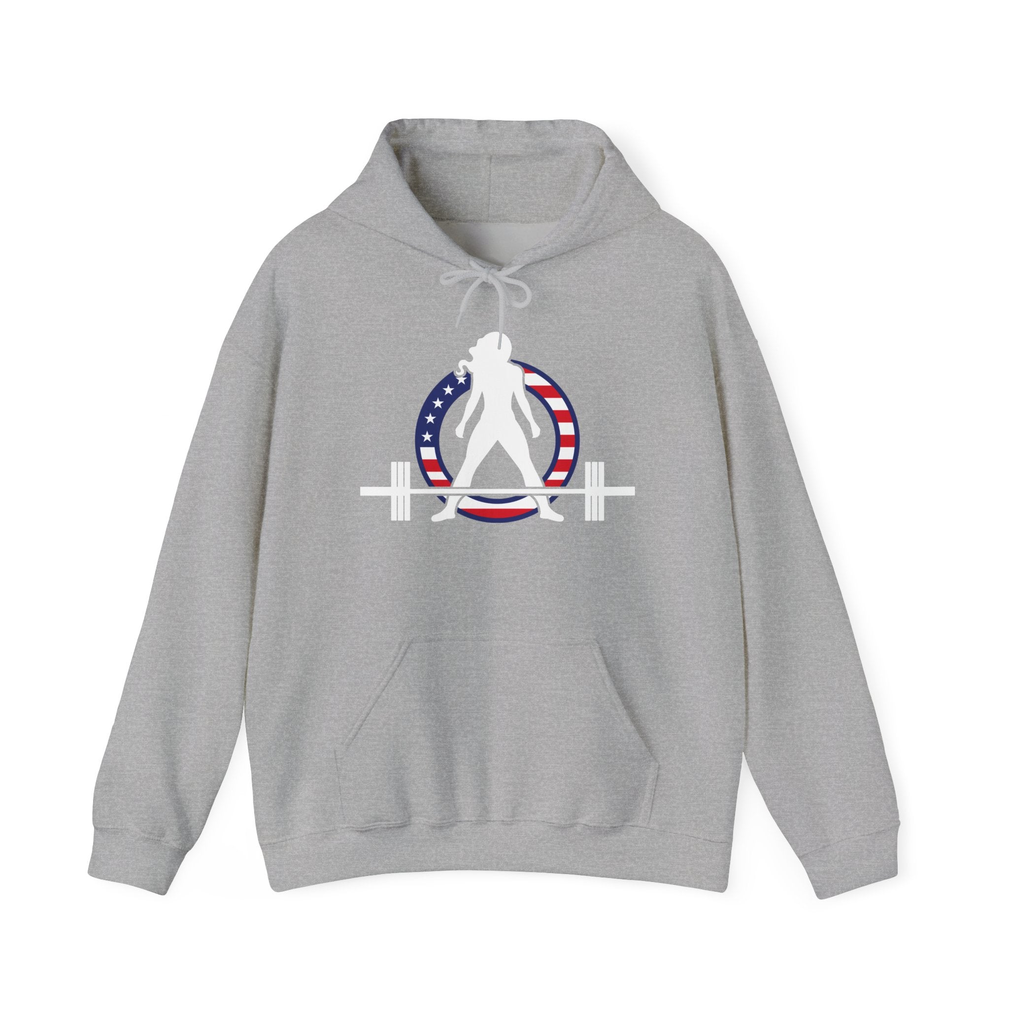 USA Logo - Unisex Heavy Blend Hooded Sweatshirt - USA Logo Dark - Plain Back