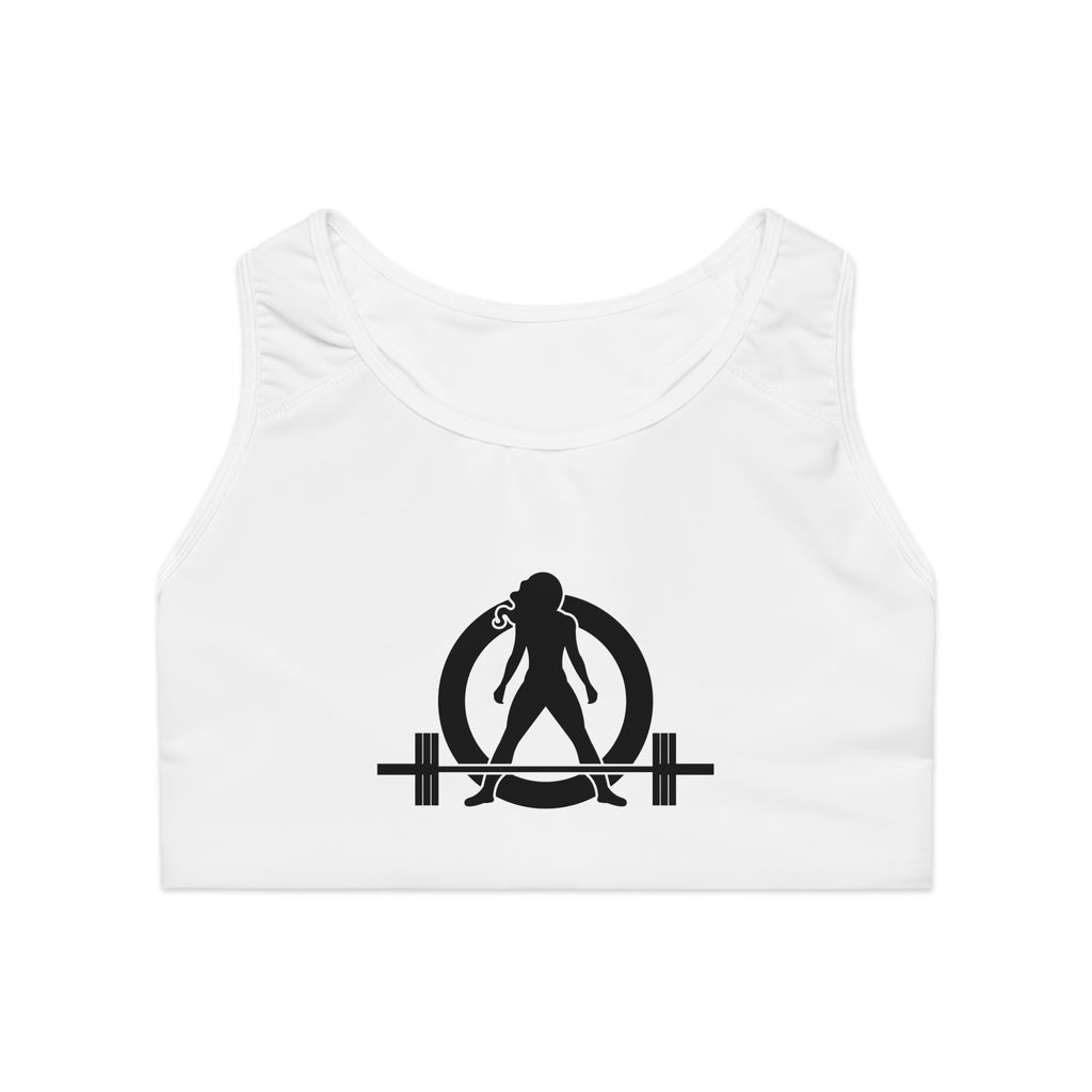 WWLW Sports Bra (AOP) - Black Logo