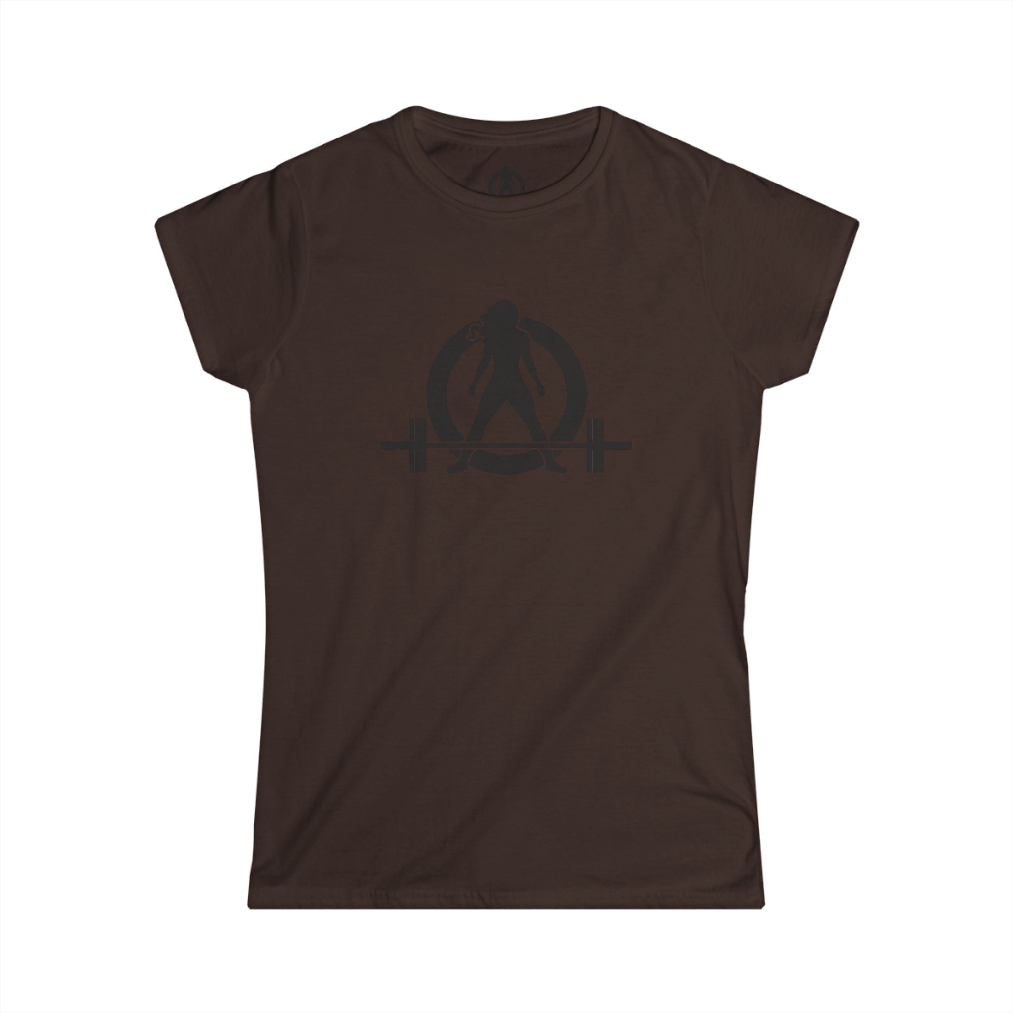 Lift Heavy Run Fast - Women's Softstyle Tee - Black Front & Back Logo