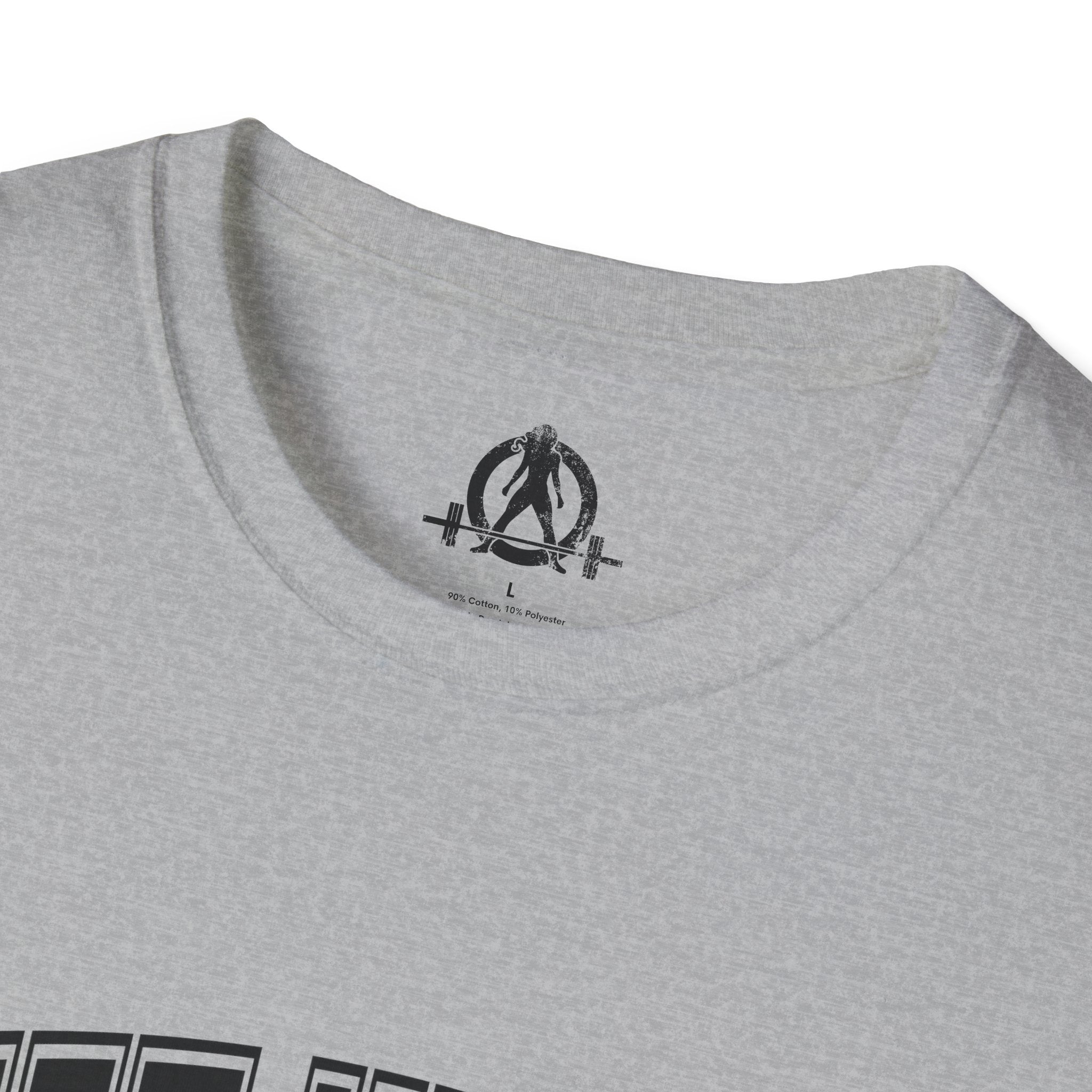 Lift Heavy Shit  - Unisex Softstyle T-Shirt - Black Print on Front Plain Back