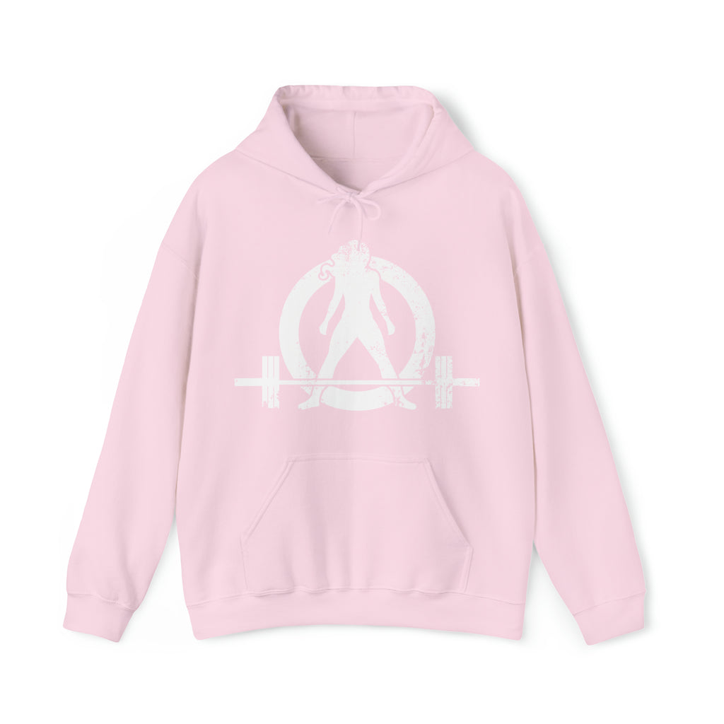 Kick Your Ass - Distressed White Logo  - Unisex Heavy Blend Hooded Sweatshirt (BEST SELLER)