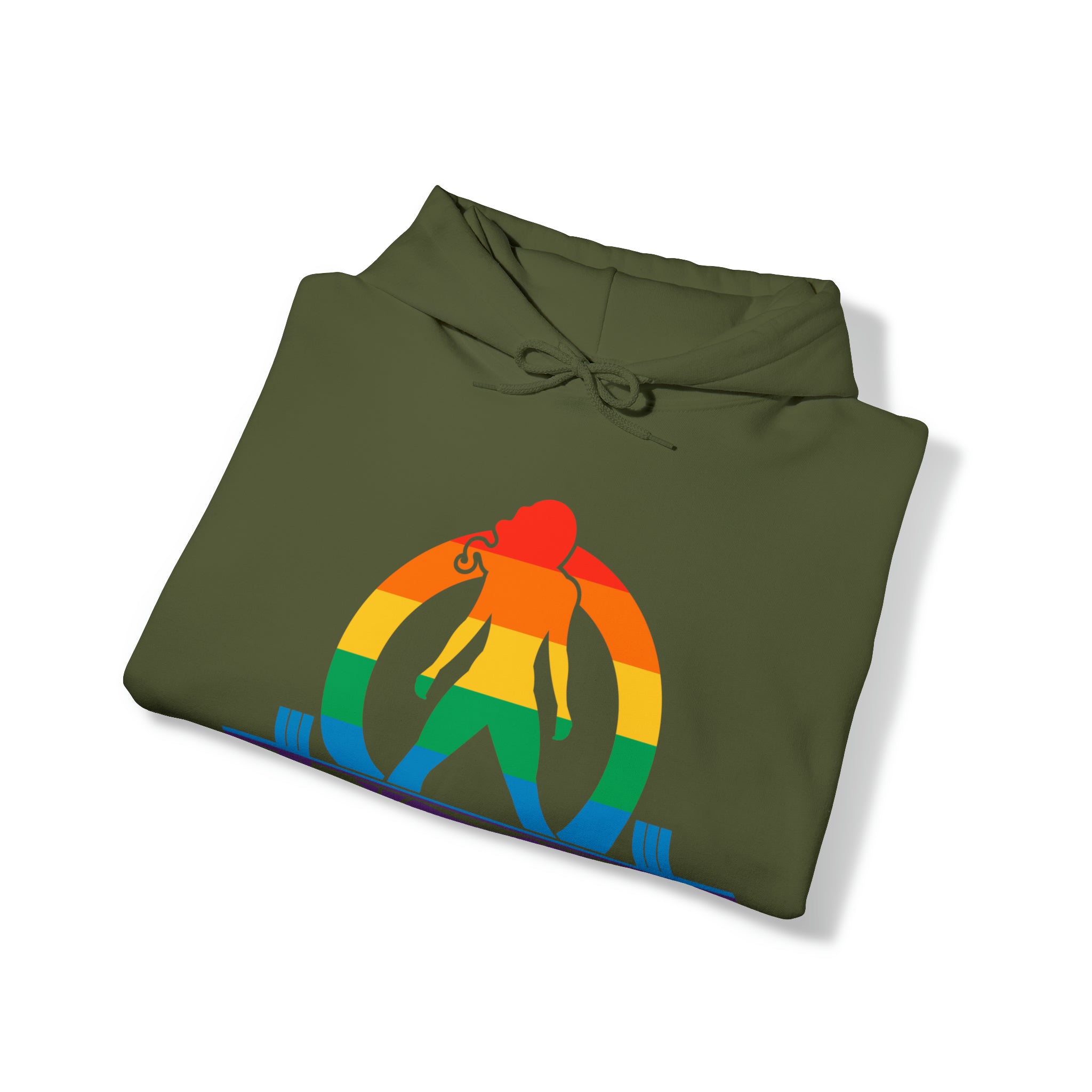 Pride Color Logo - Strong Is Beautiful - Unisex Heavy Blend Hooded Sweatshirt