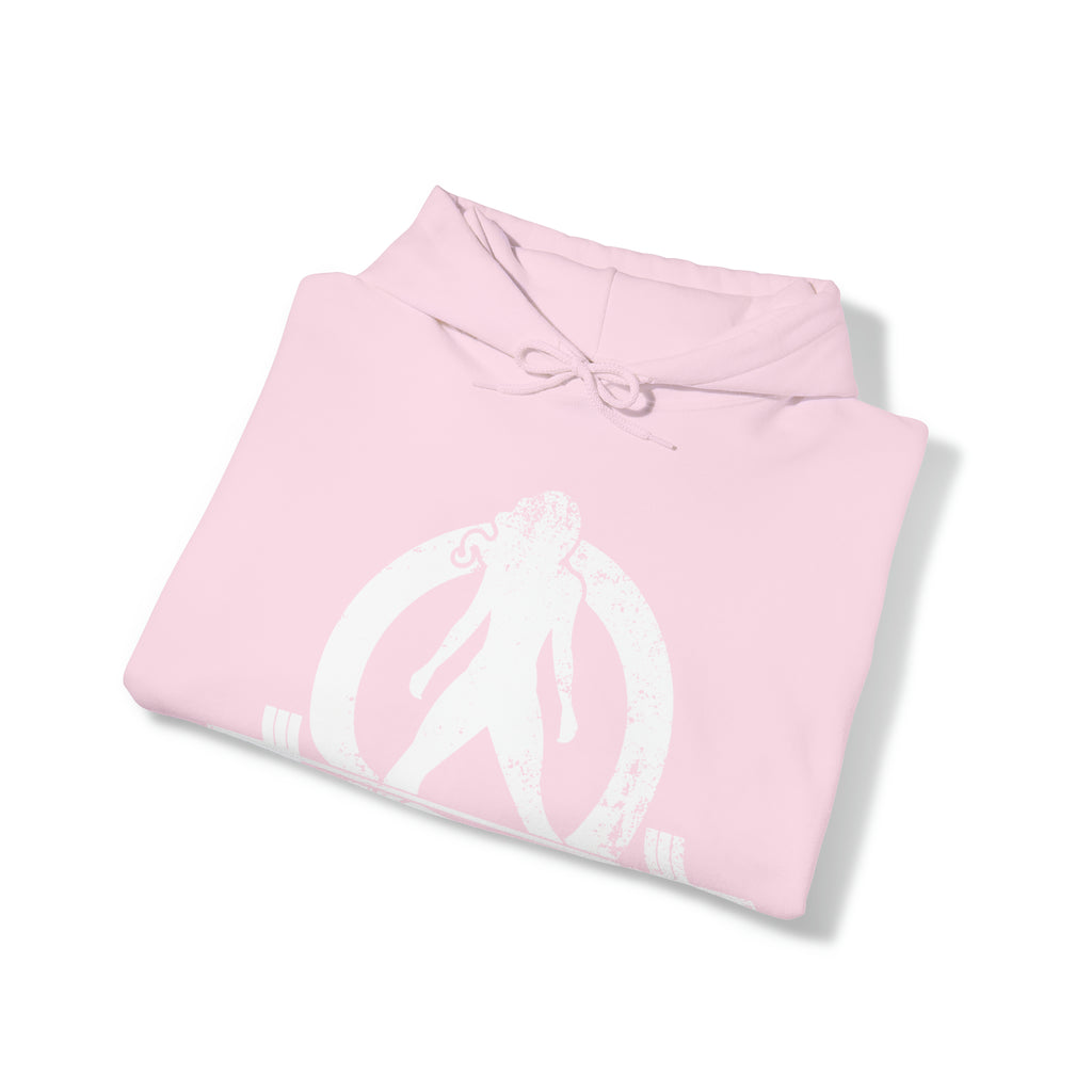Kick Your Ass - Distressed White Logo  - Unisex Heavy Blend Hooded Sweatshirt (BEST SELLER)