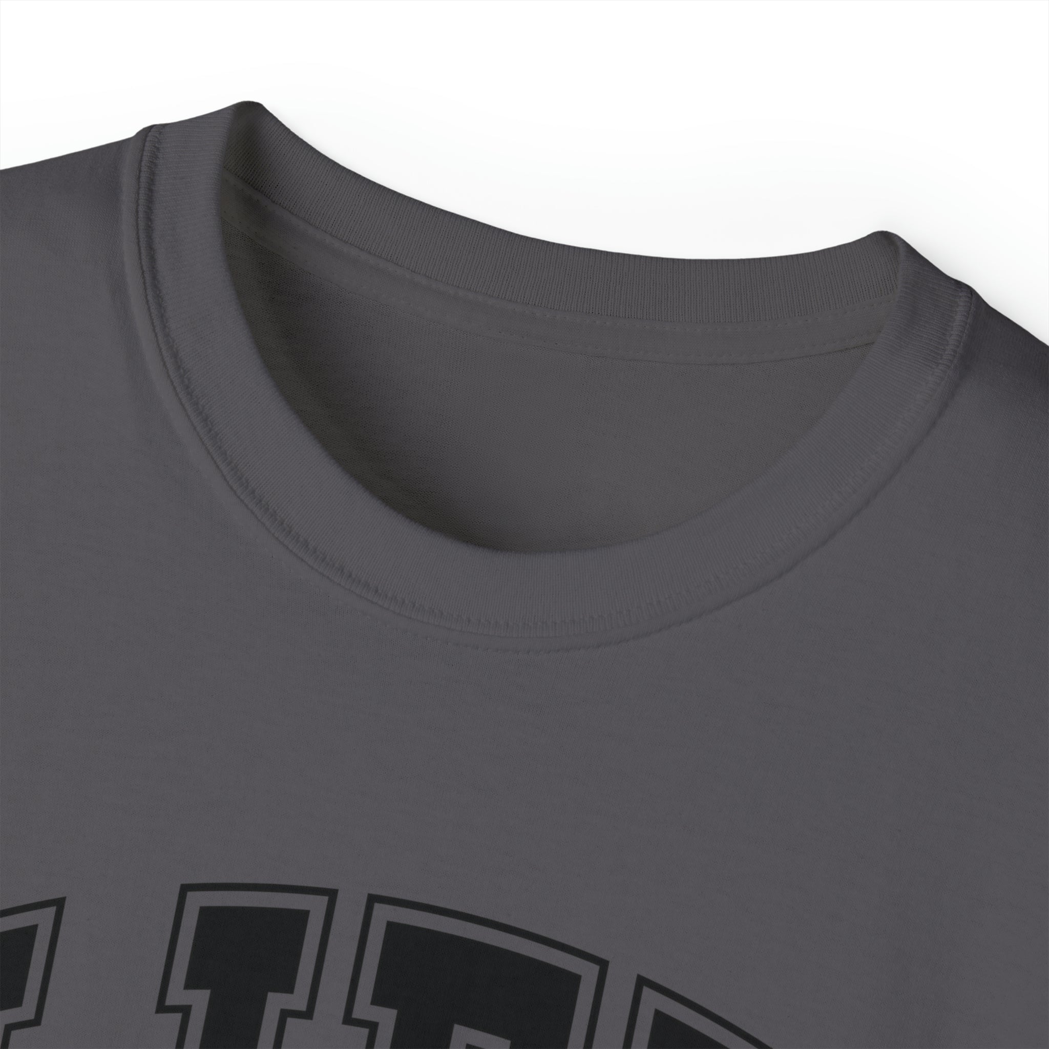 Lift Like A Girl - Unisex Ultra Cotton Tee - Front Black Logo - Plain Back