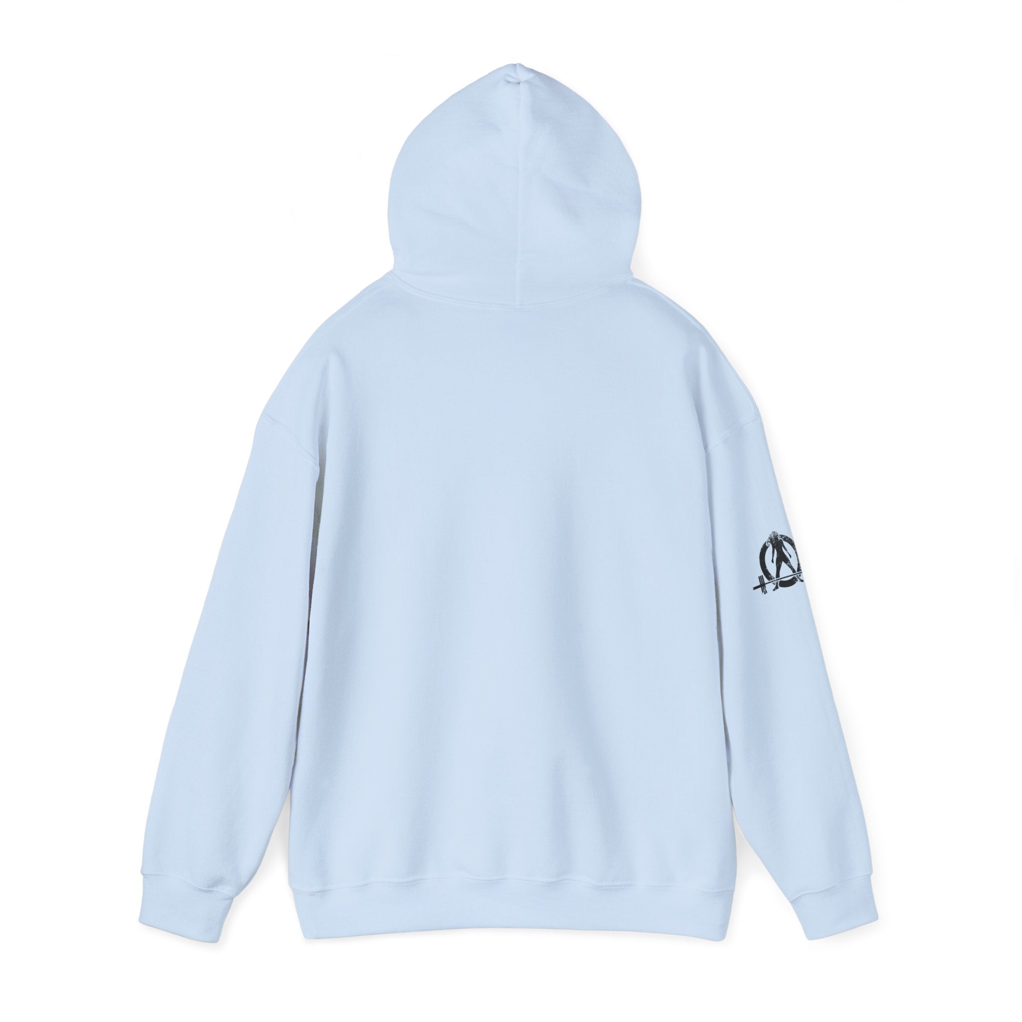 Coffee & Barbells  - Unisex Heavy Blend Hooded Sweatshirt - Black Logo on Front & Right Sleeve