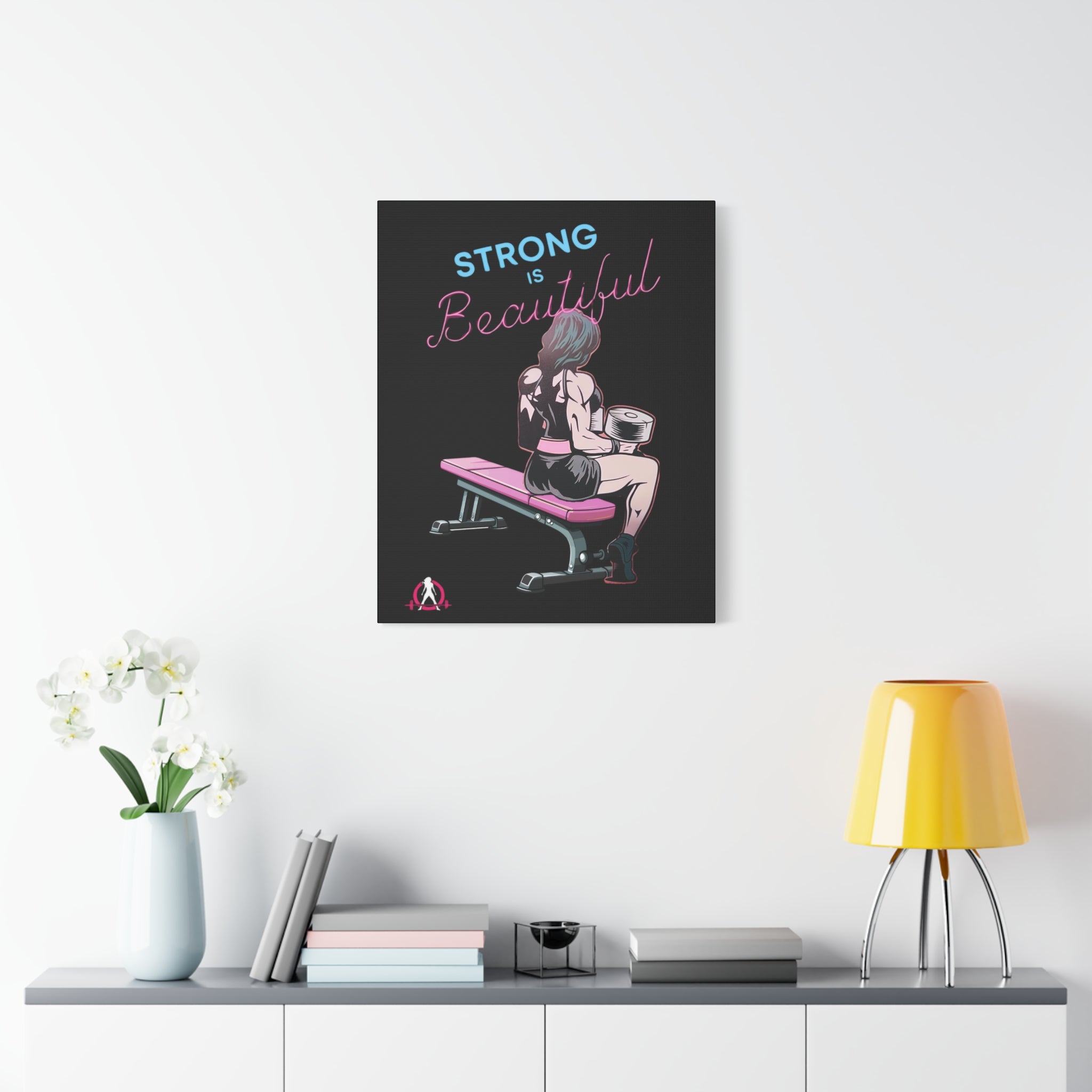 Strong is Beautiful Cartoon - Motivational Wall Art - Canvas