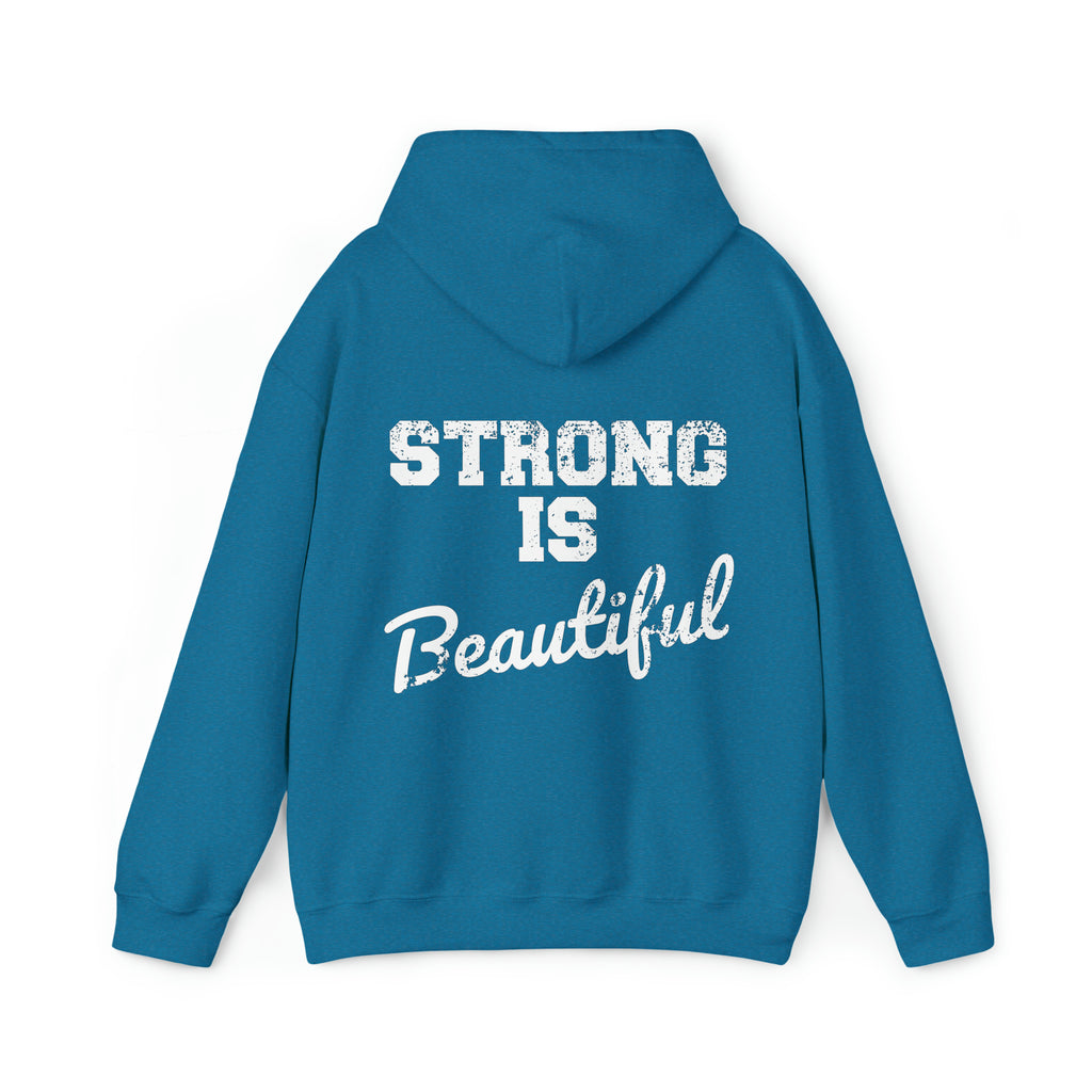 Pride Color Logo - Strong Is Beautiful - Unisex Heavy Blend Hooded Sweatshirt