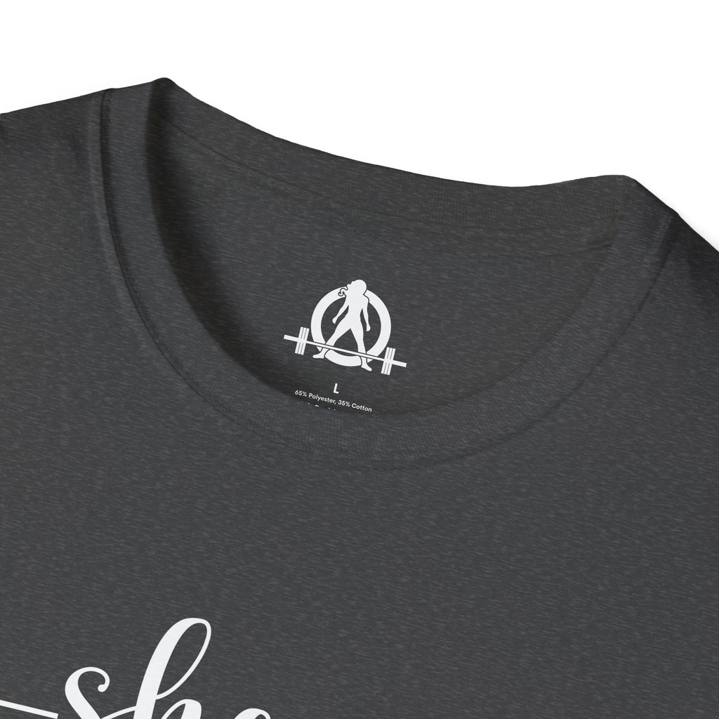 She Is STRONG - Unisex Softstyle T-Shirt - Front White Print