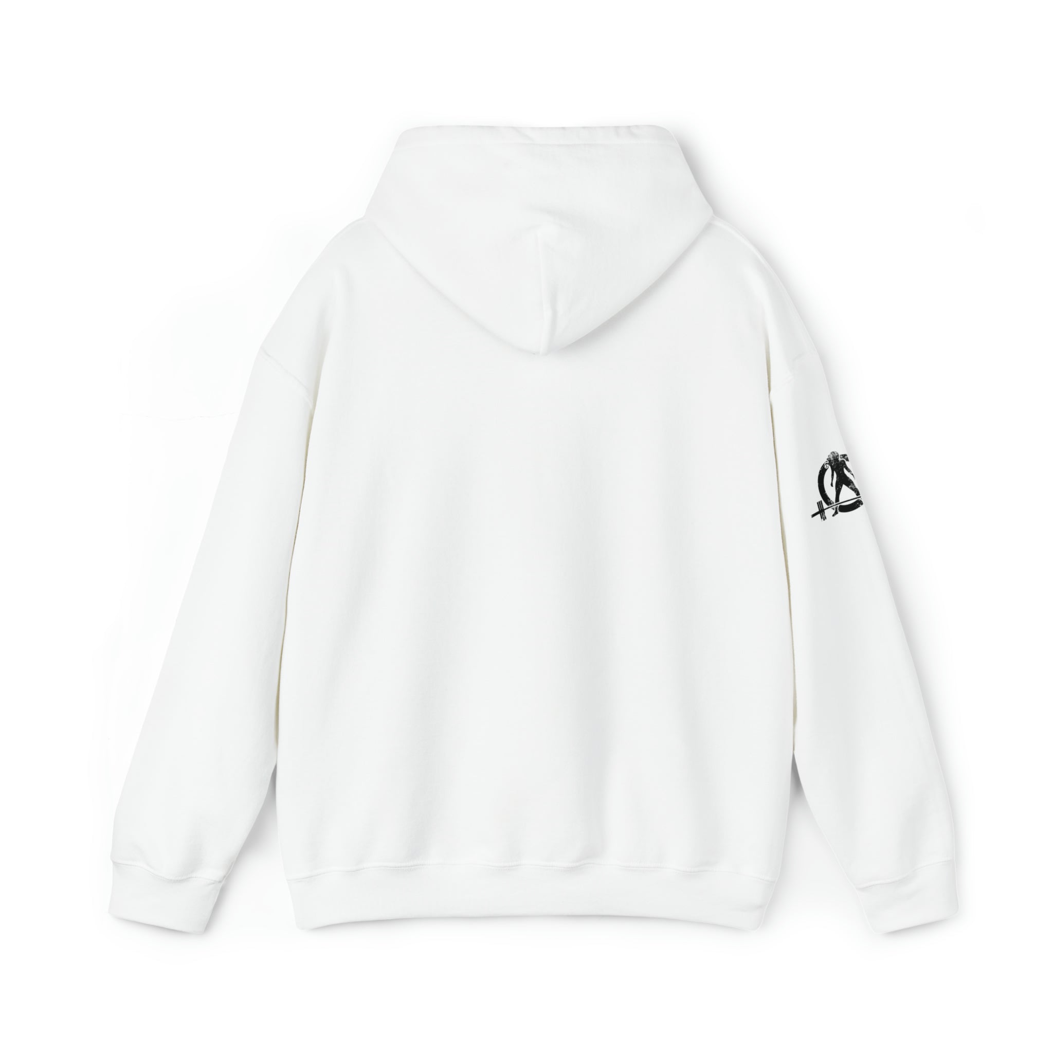 I Could Deadlift You. - Unisex Heavy Blend Hooded Sweatshirt - Black Logo - Right Shoulder - Plain Back