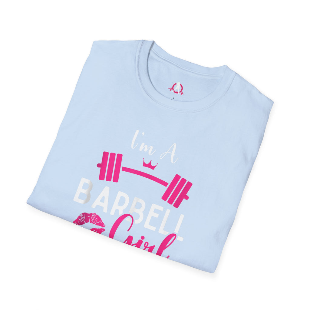 I'm A Barbell Girl Unisex Soft-Style Tee  Front Logo Plain Back