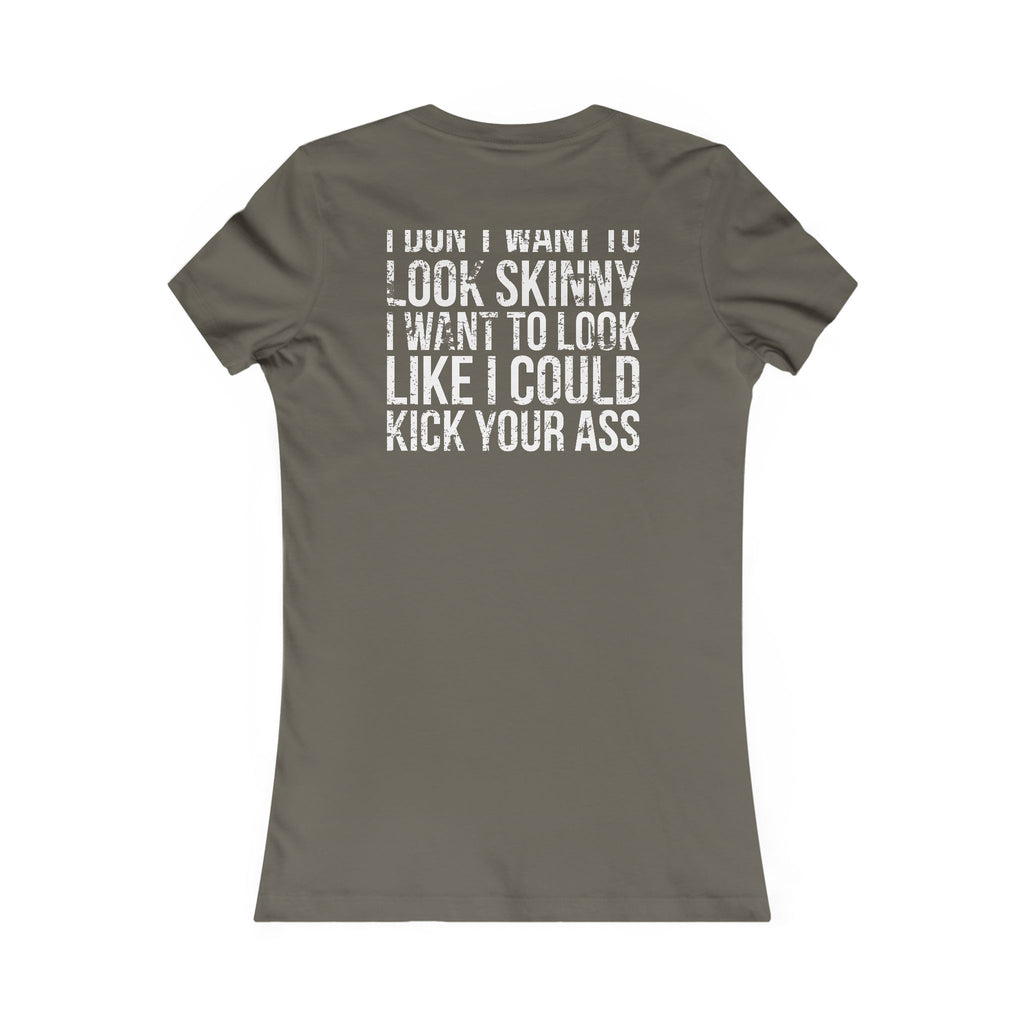 Kick Your Ass - White Distressed Logo - Women's Favorite Tee