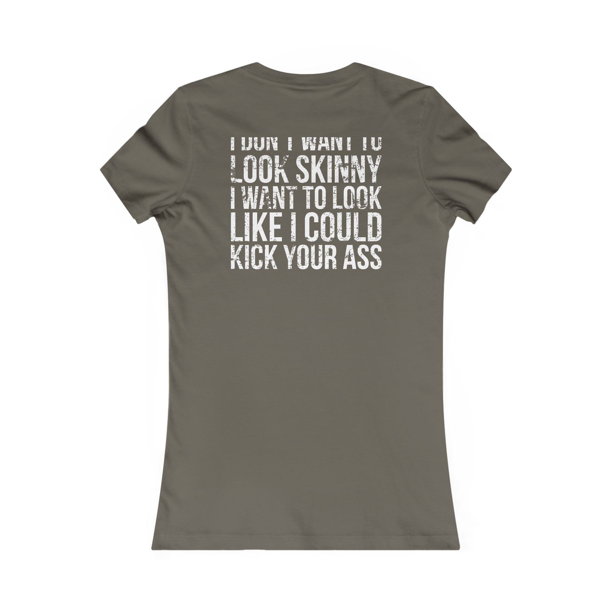 Kick Your Ass - White Distressed Logo - Women's Favorite Tee