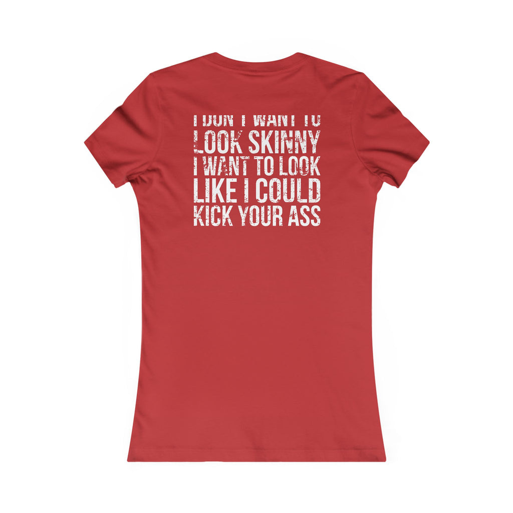 Kick Your Ass - White Distressed Logo - Women's Favorite Tee