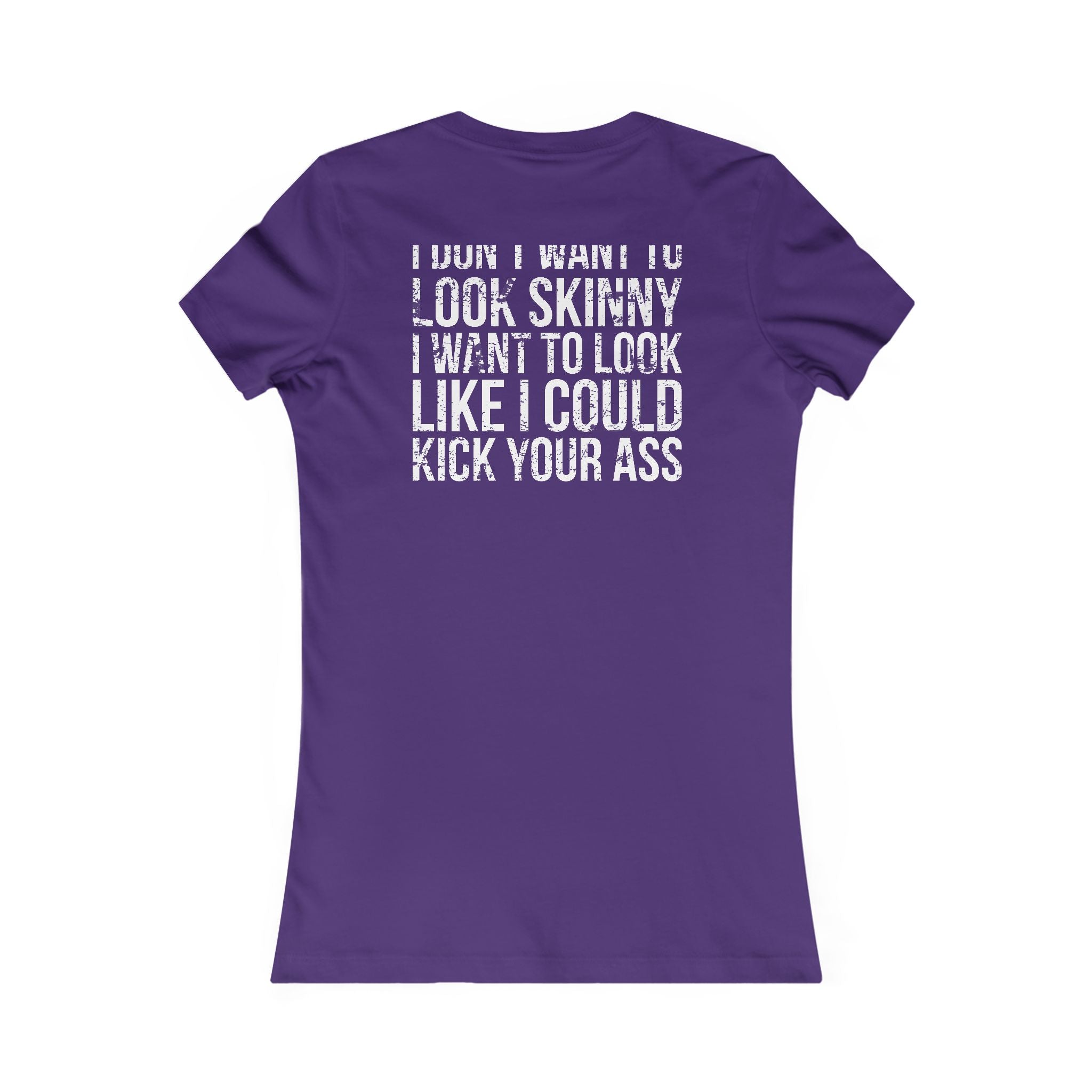 Kick Your Ass - White Distressed Logo - Women's Favorite Tee