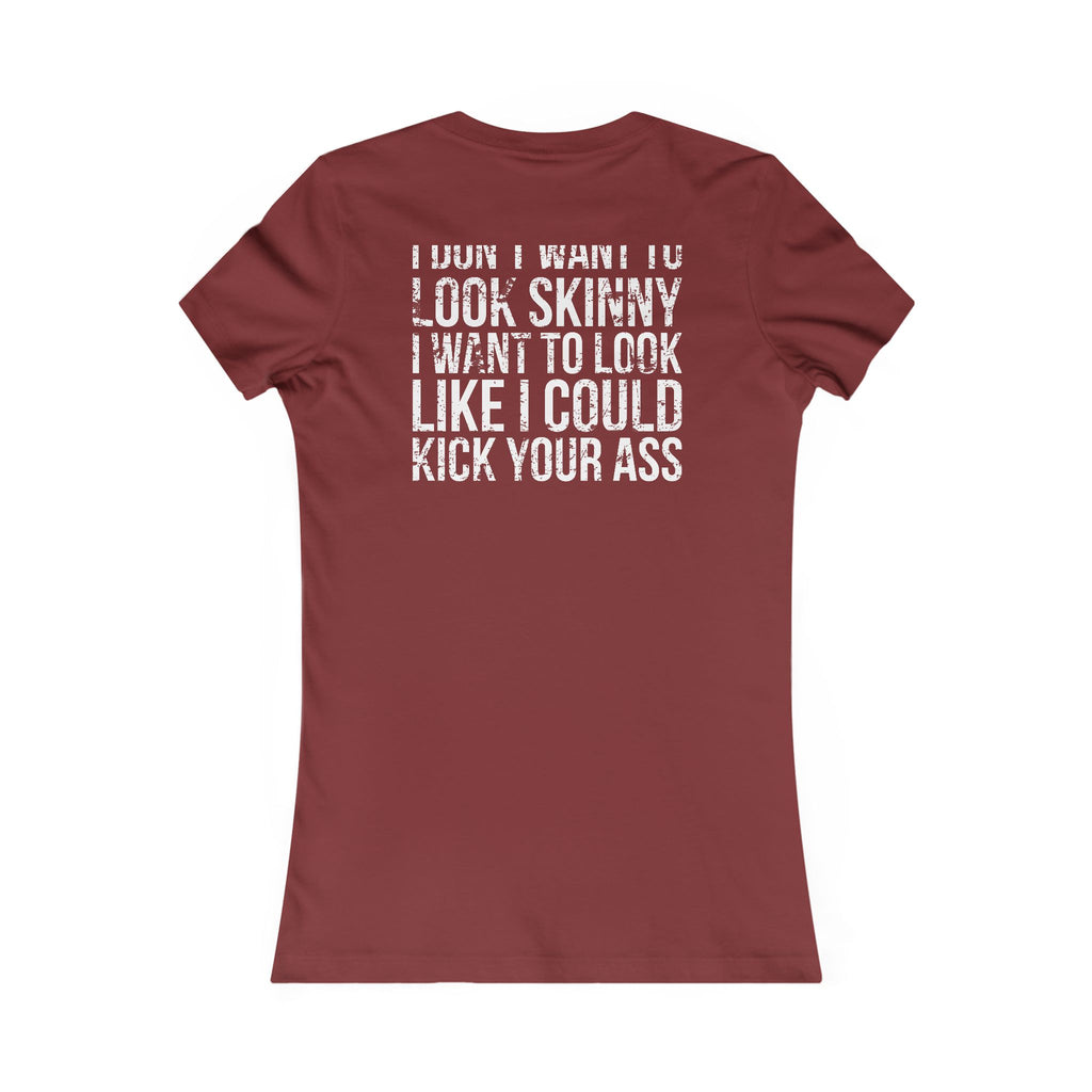Kick Your Ass - White Distressed Logo - Women's Favorite Tee
