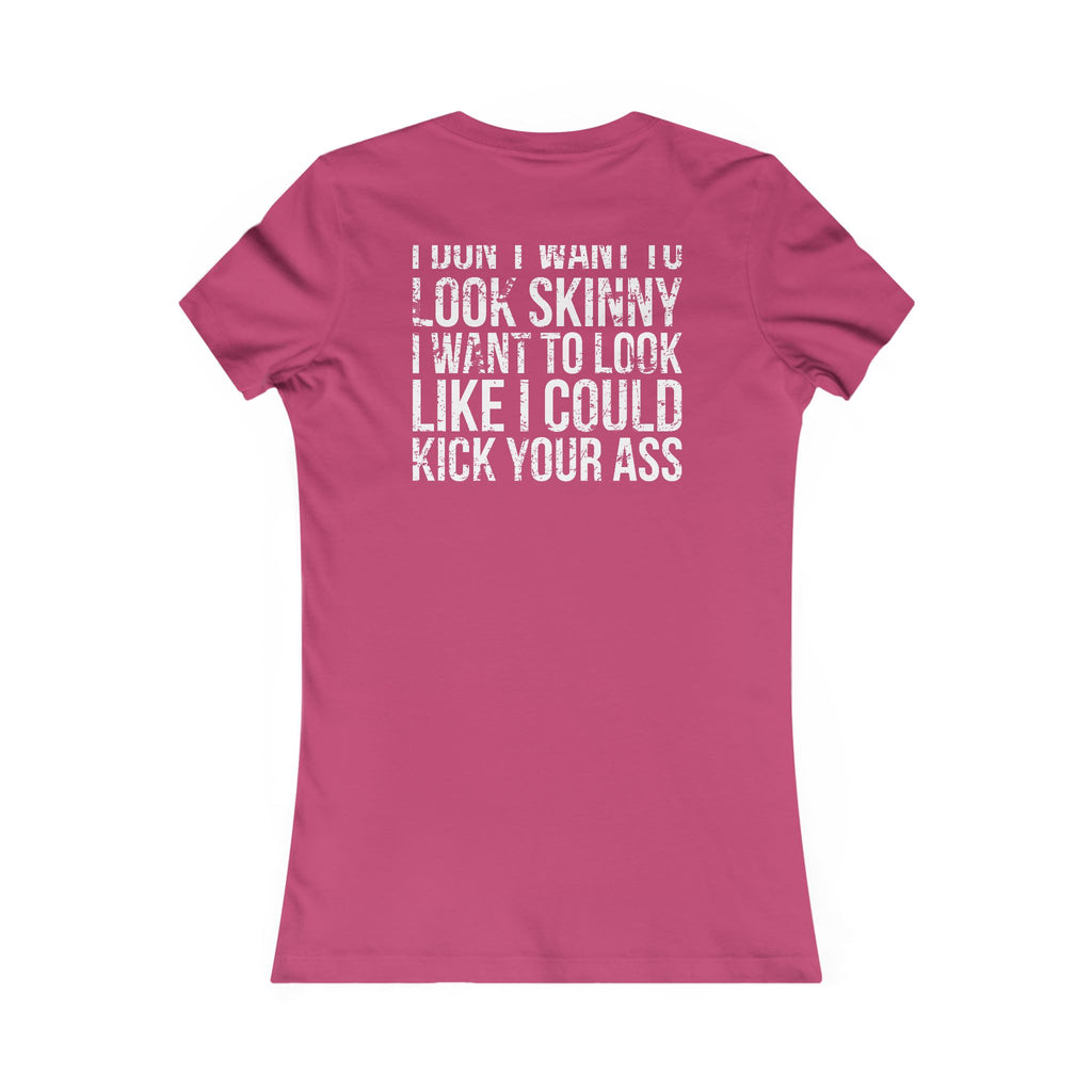 Kick Your Ass - White Distressed Logo - Women's Favorite Tee