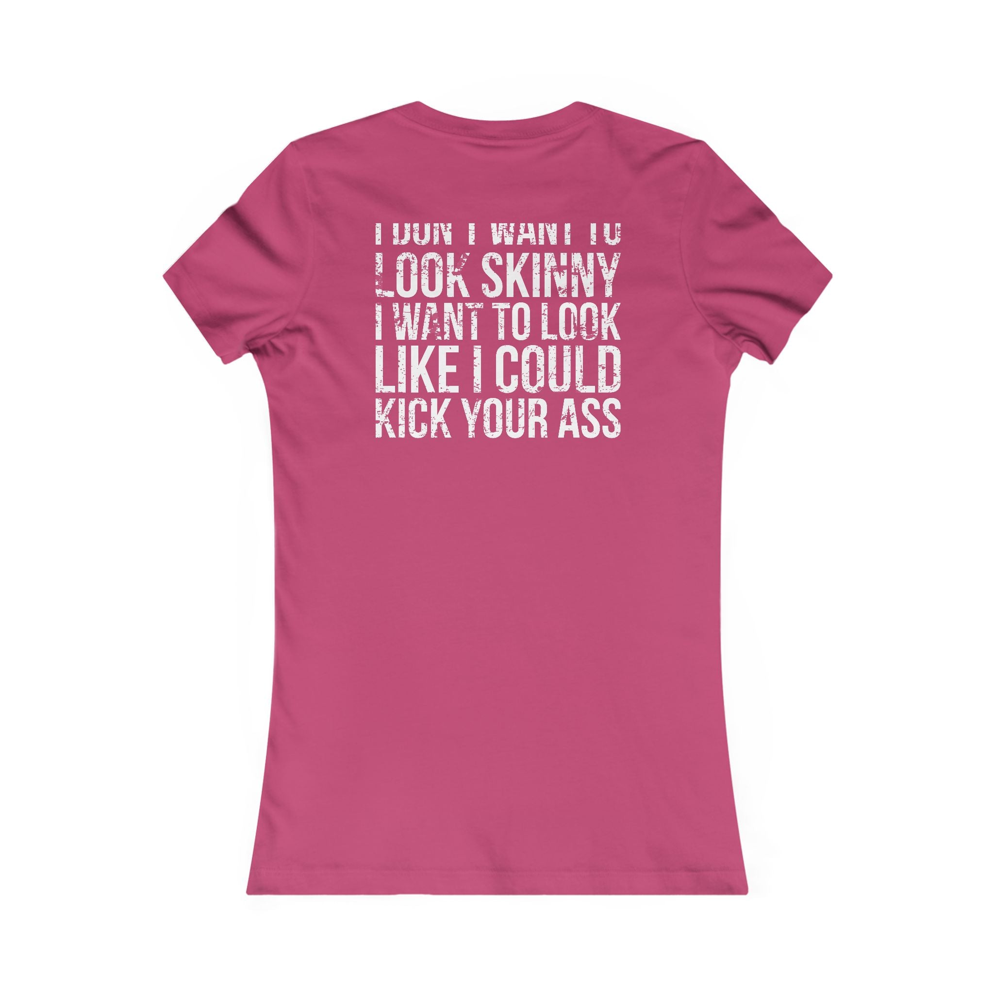 Kick Your Ass - White Distressed Logo - Women's Favorite Tee
