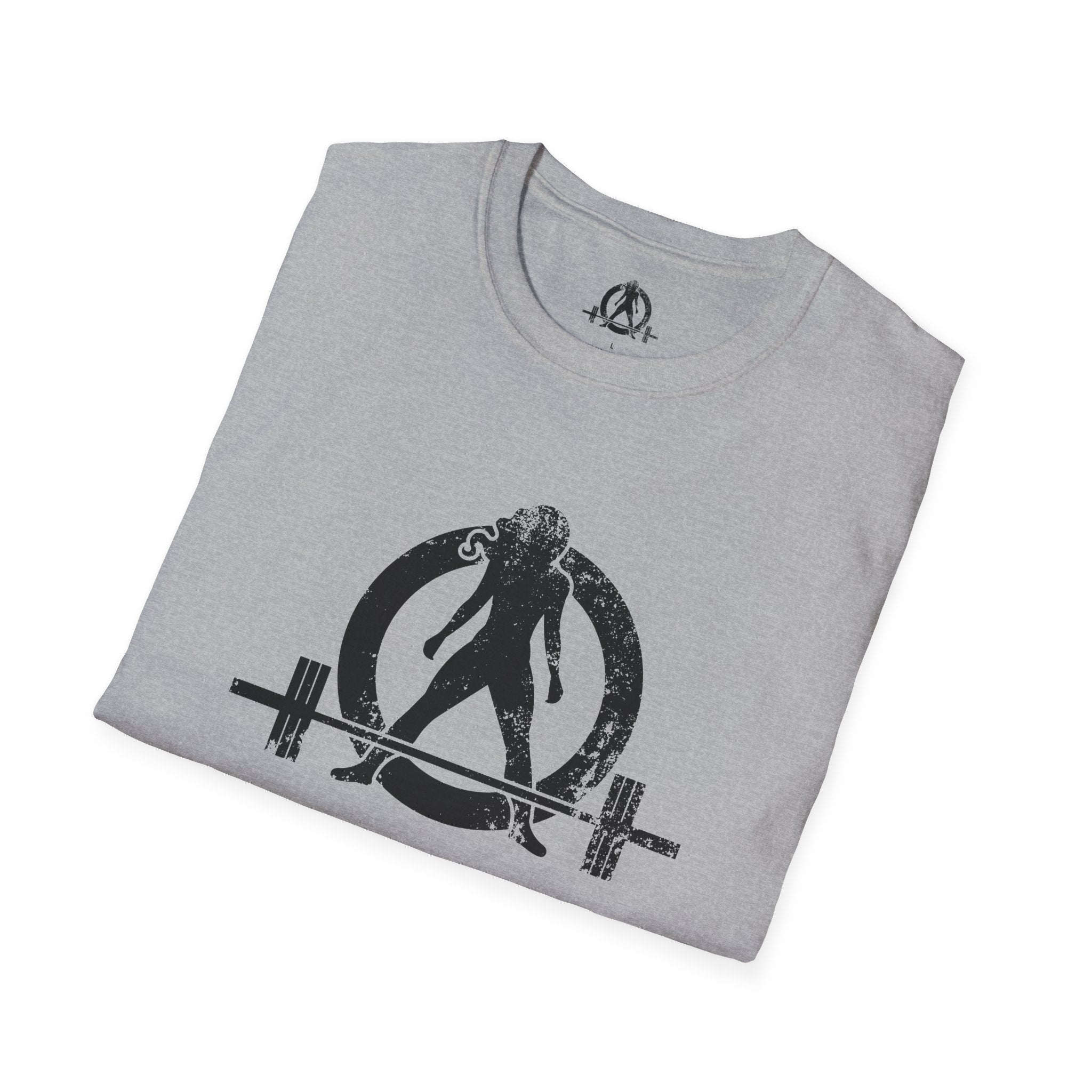 Unisex Softstyle T-Shirt - Black Distressed Logo - Plain Back (BEST SELLER)