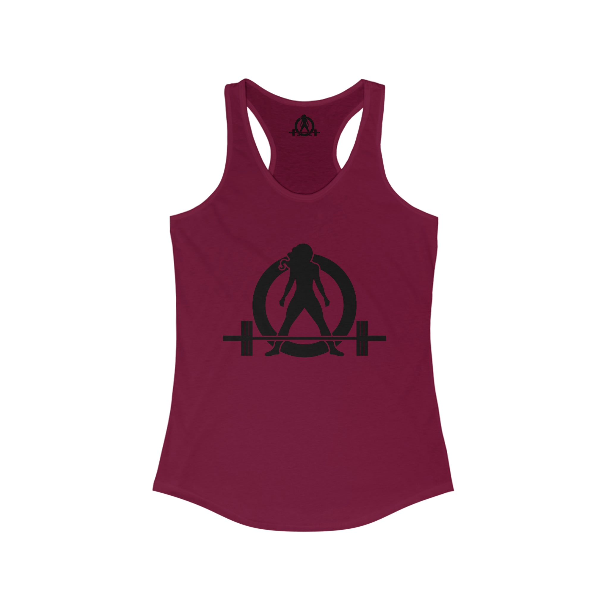 Iron Sharpens Iron - Women's Ideal Racerback Tank - Black Font - Print on Front & Back