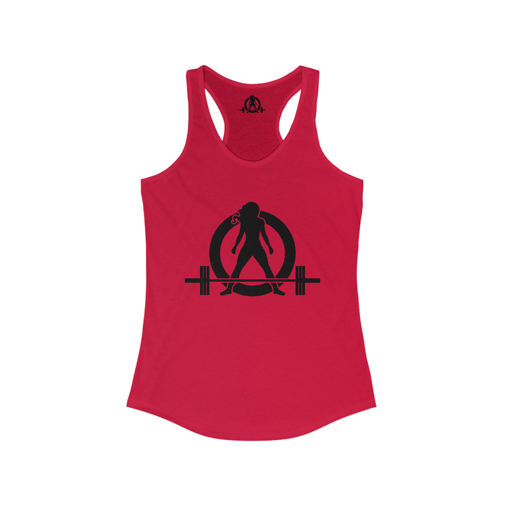 Iron Sharpens Iron - Women's Ideal Racerback Tank - Black Font - Print on Front & Back